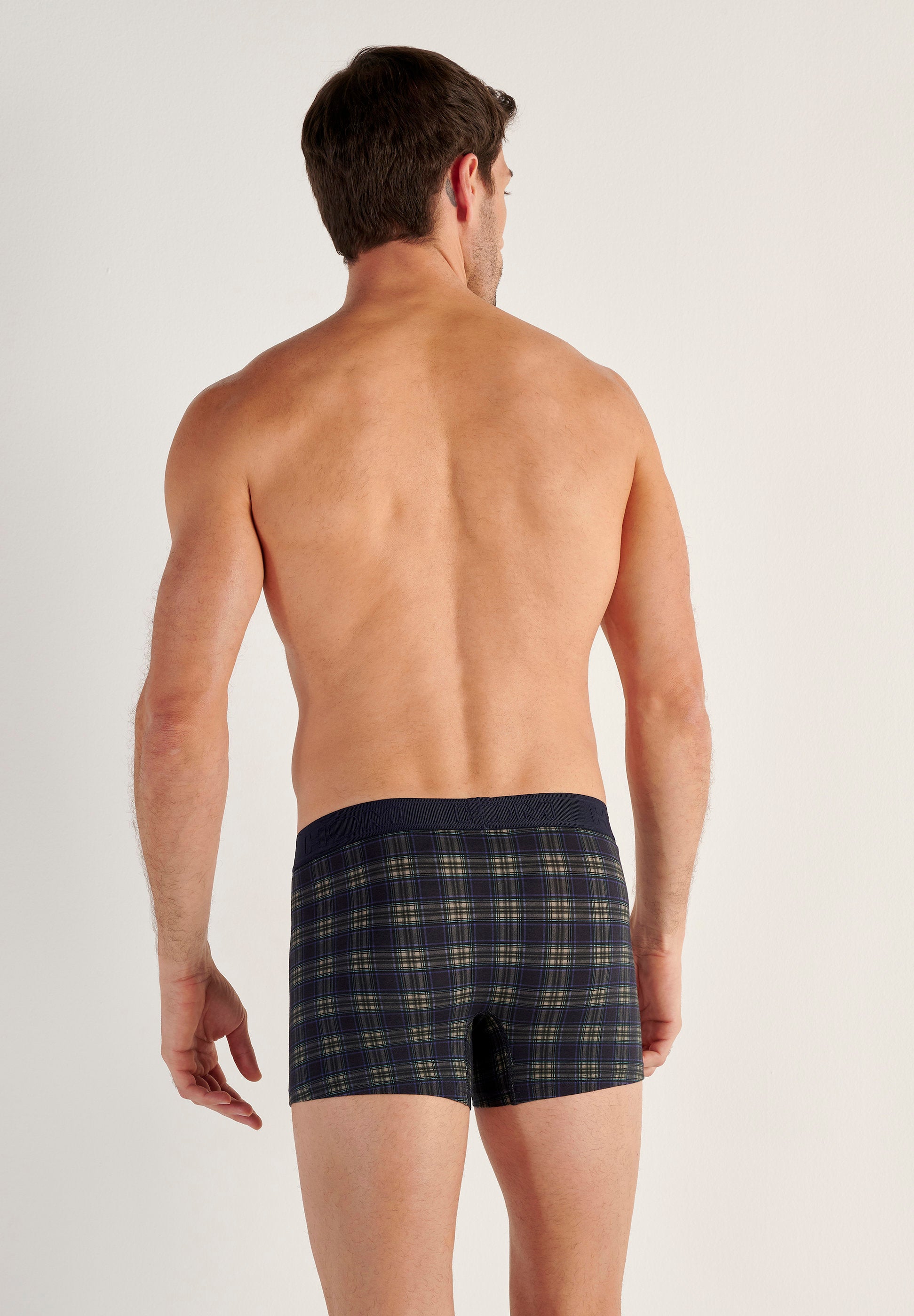 hom-funky-styles-sid-boxer-homme-navy-check-coton-modal image 3