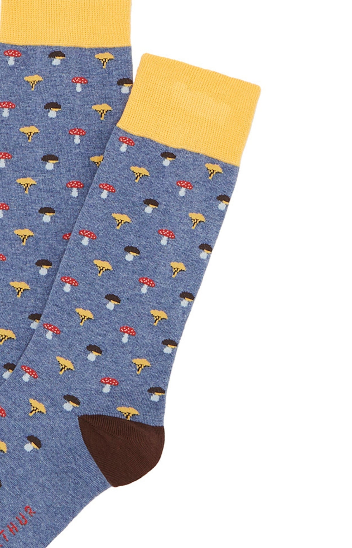 arthur-bob-champignons-bleu-chaussettes-coton-bio image 2