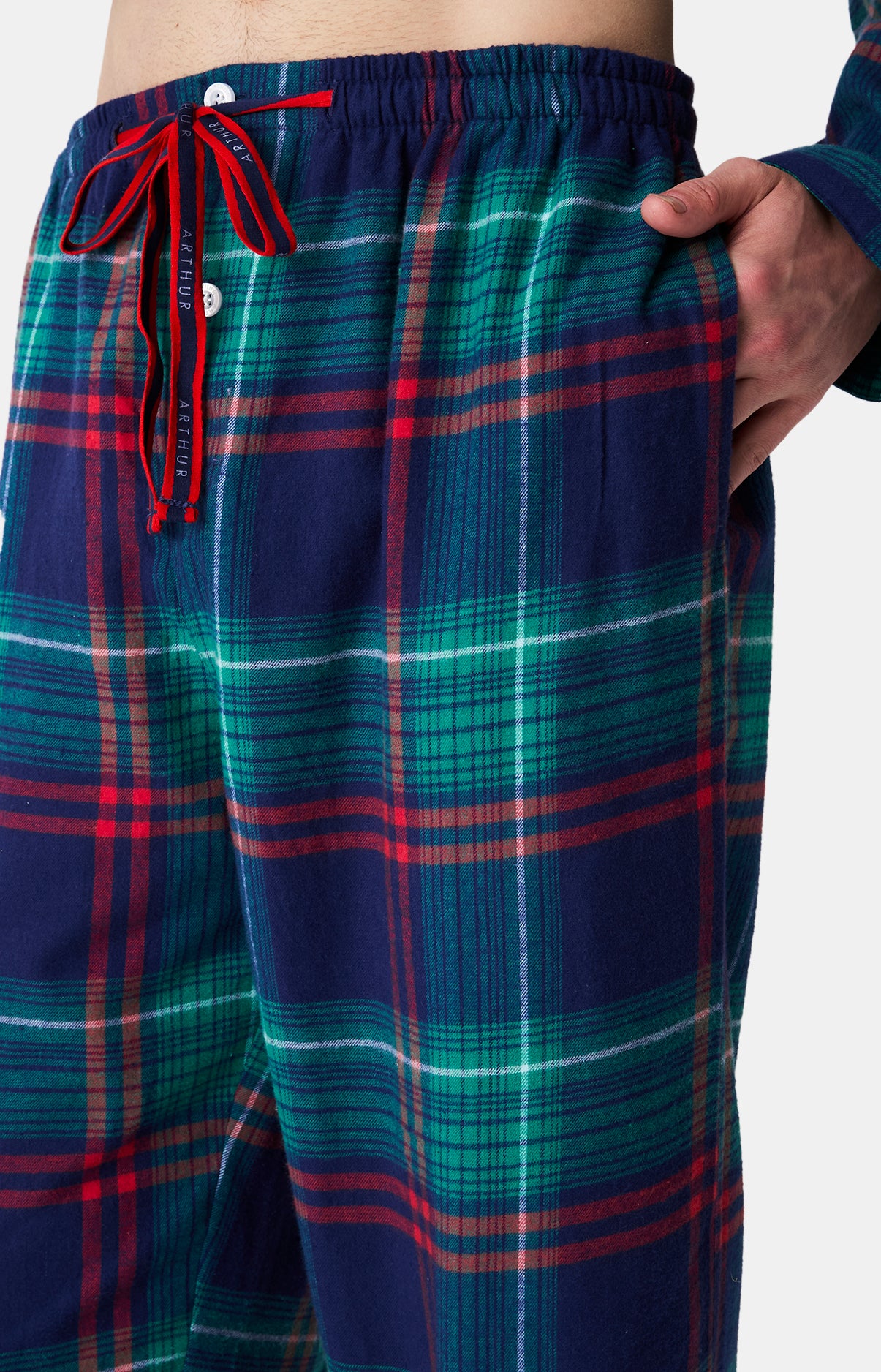 arthur-bob-thomas-pyjama-flanelle-homme-marine-pilou image 7
