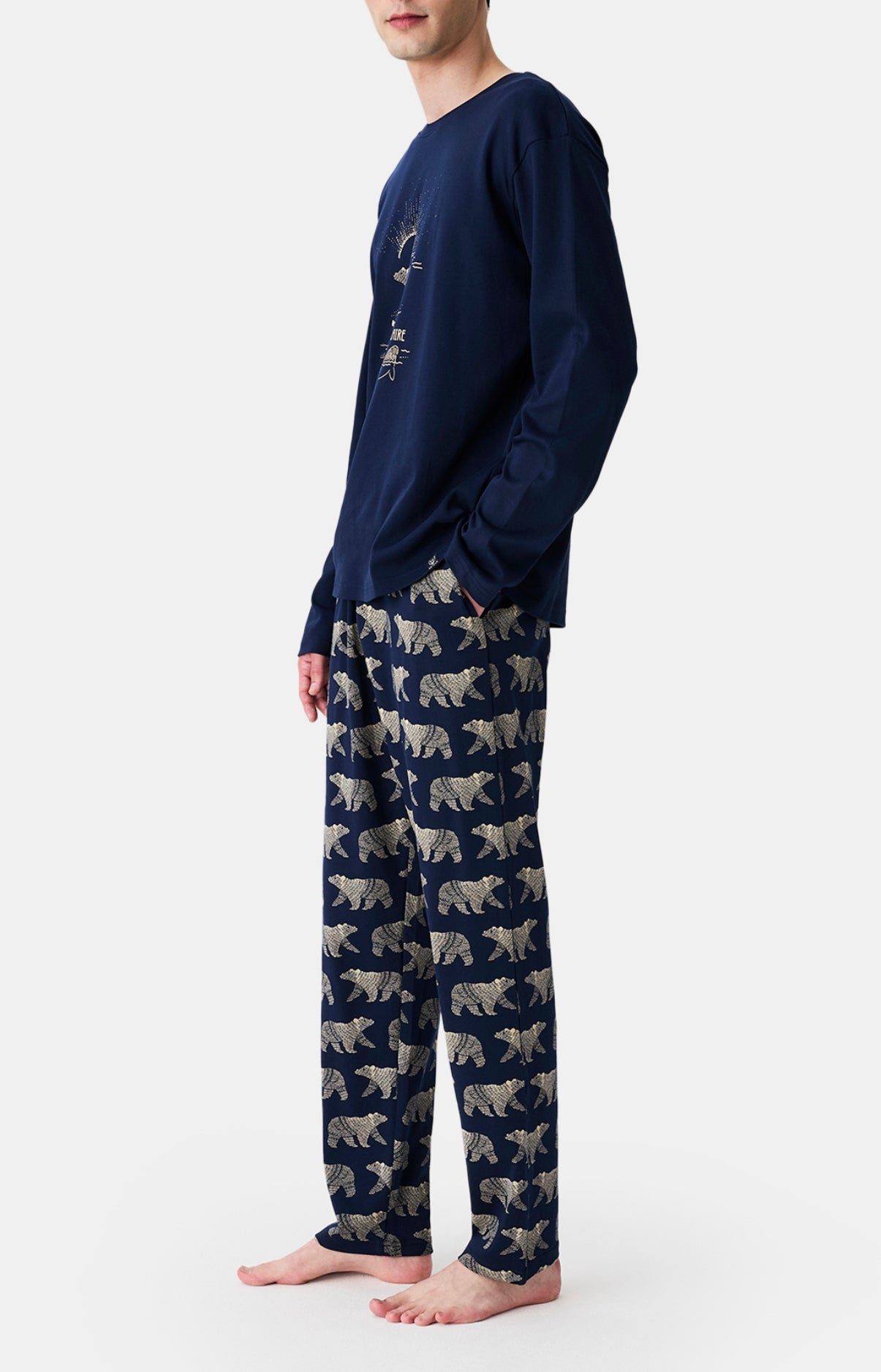 arthur-bob-nuit-polaire-pyjama-coton-marine image 5