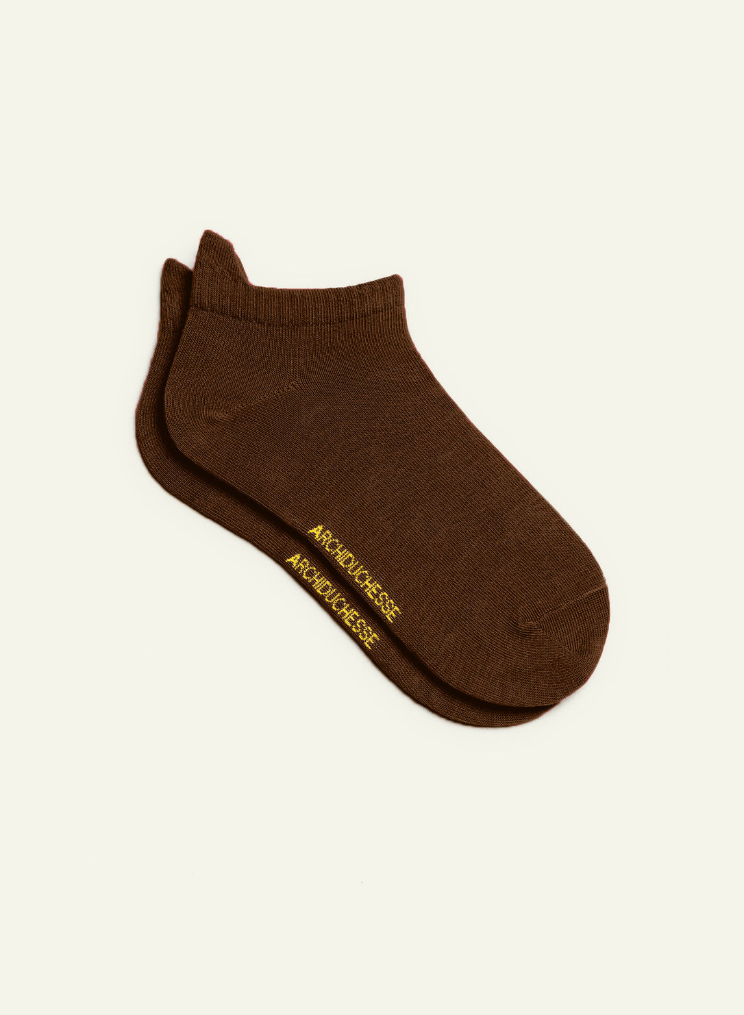 archiduchesse-socquette-marron-chocolat-chaussettes-coton-basse image 2