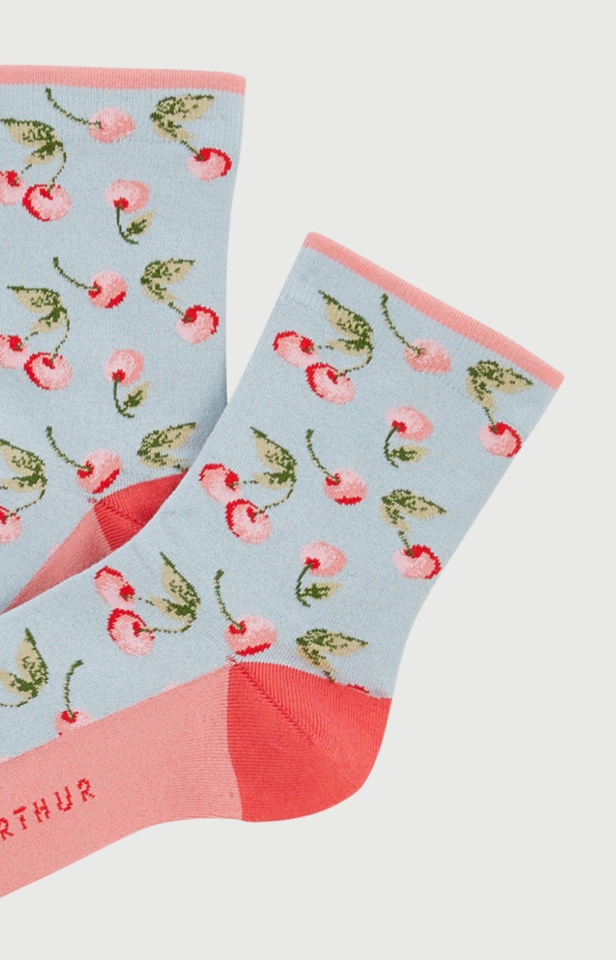 arthur-bob-cherry-chaussettes-coton-ciel-femme image 2