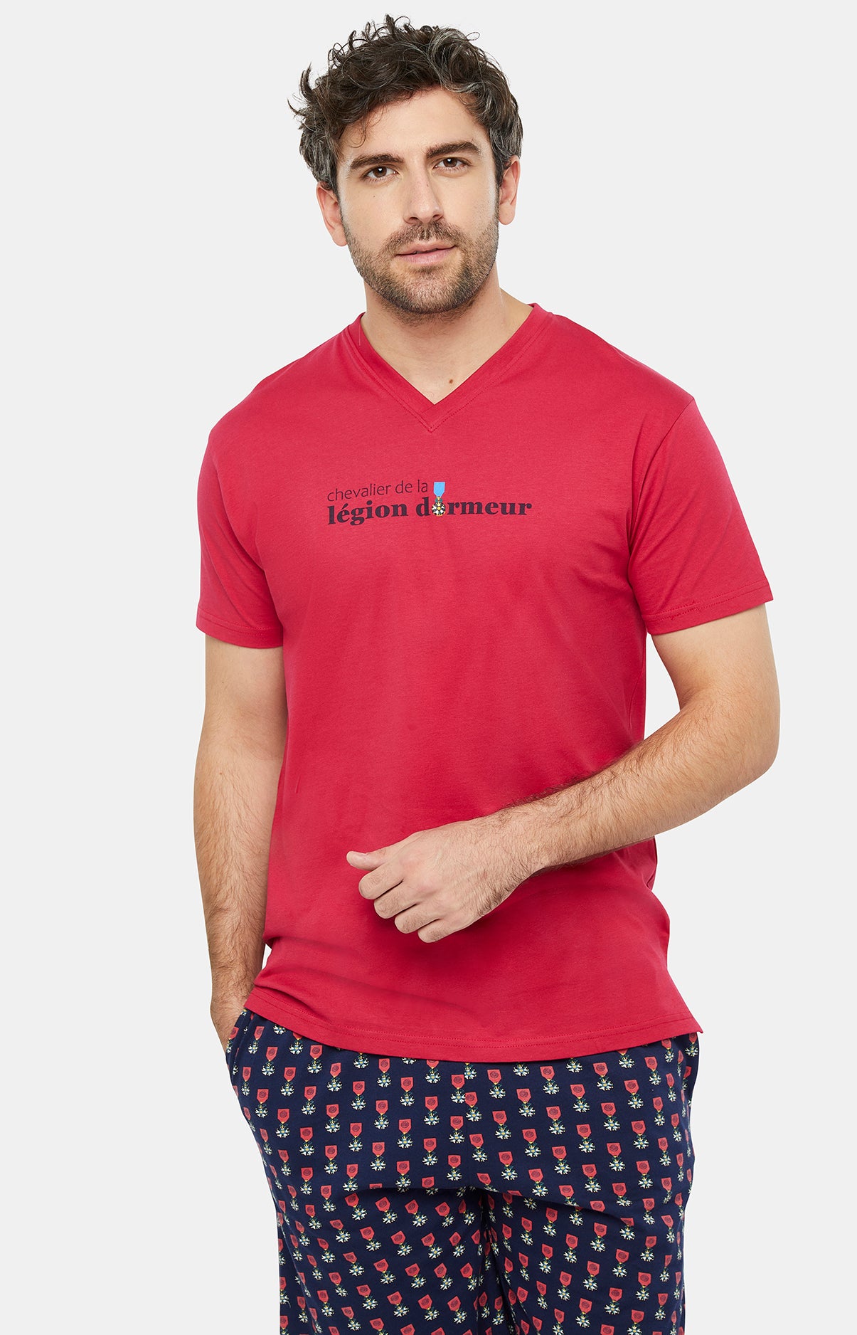 arthur-bob-legion-pyjashort-marine-coton-homme image 5
