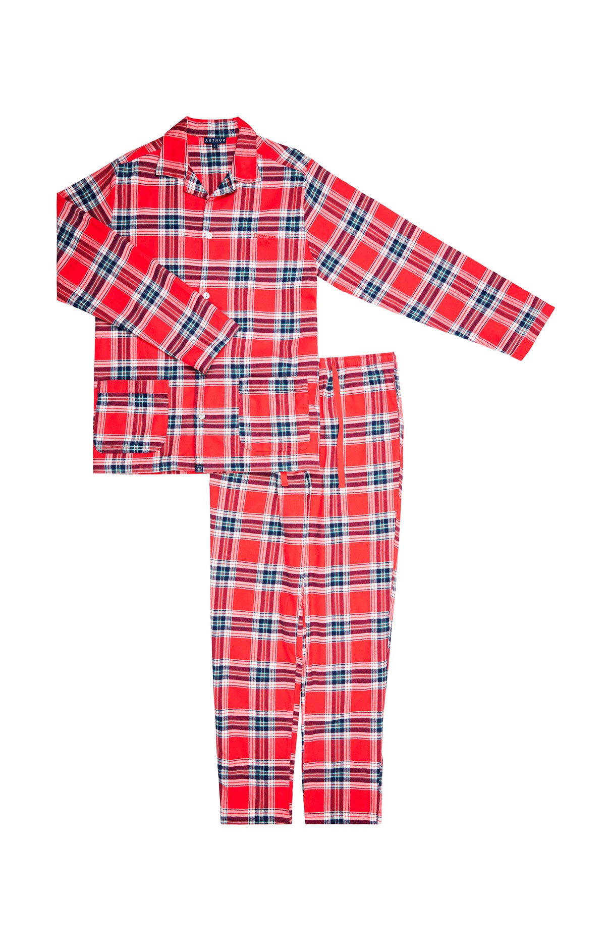 arthur-bob-logan-pyjama-homme-rouge-tartan-coton image 3