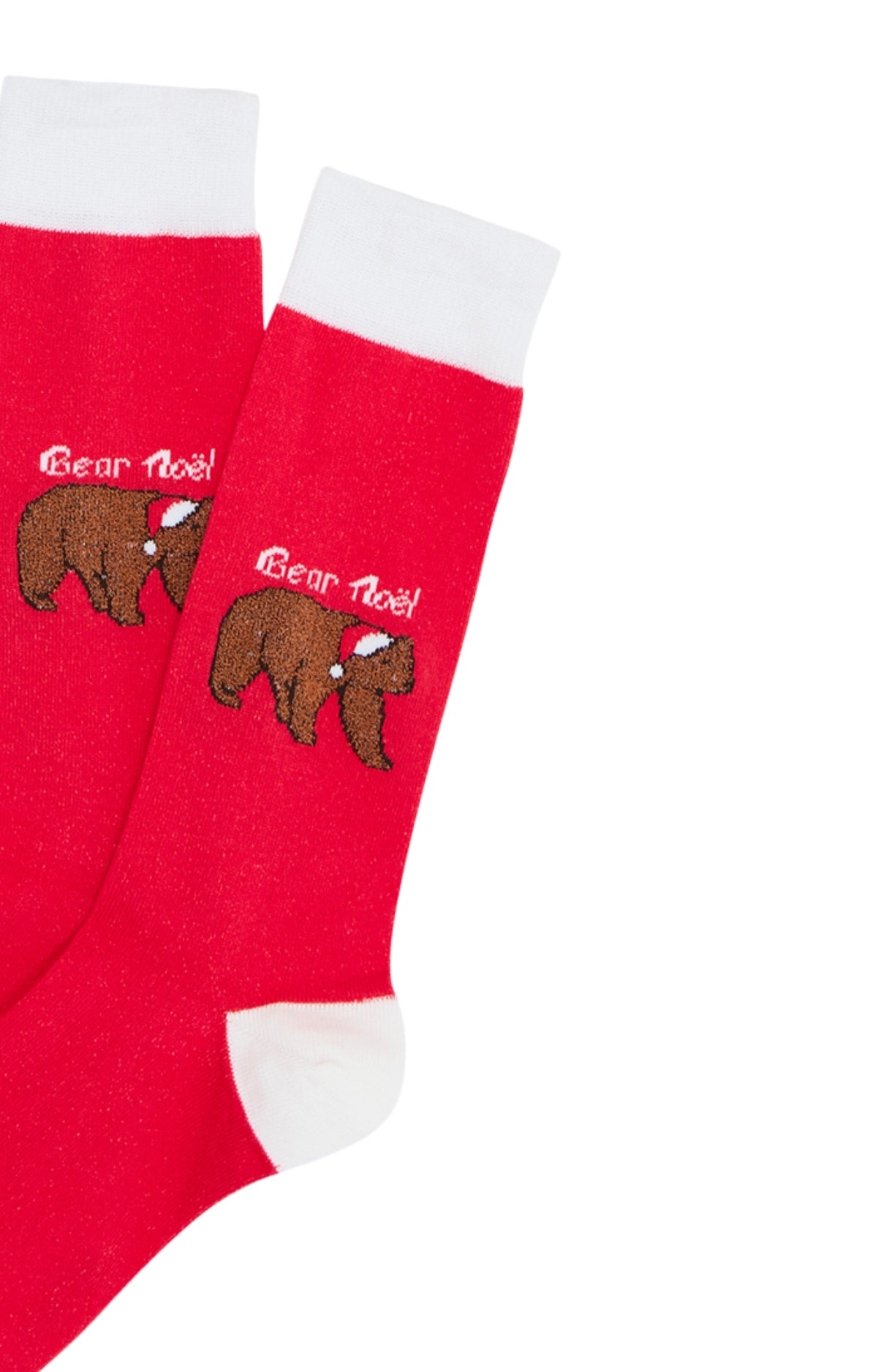 arthur-bob-bear-no-l-rouge-chaussettes-homme-coton-rouge image 2