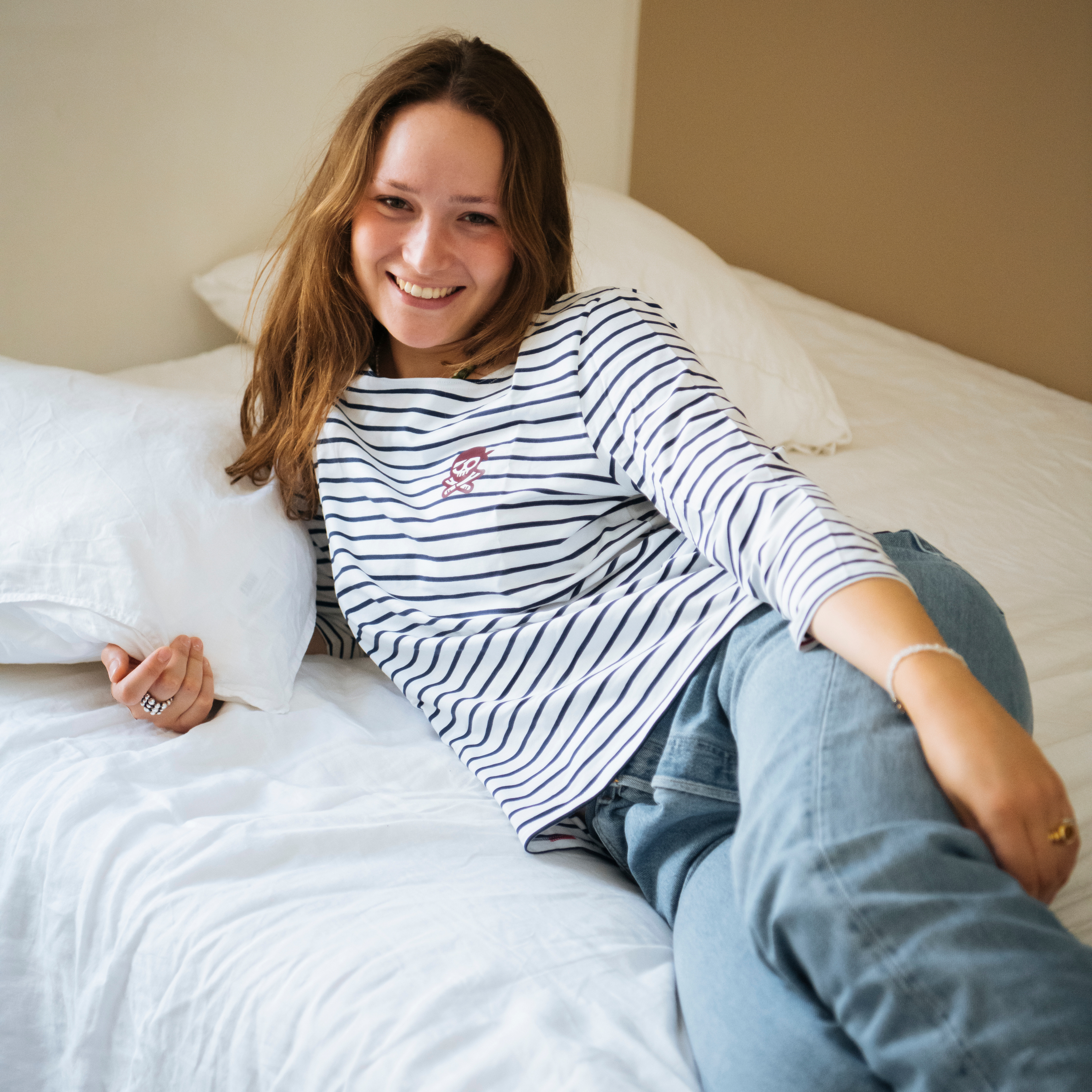 archiduchesse-fantaisie-capitaine-archi-femme-t-shirt-coton-bleu image 3