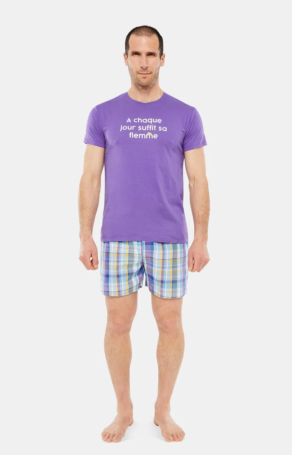 arthur-bob-pyjam-ricain-flemme-violet-coton image 1