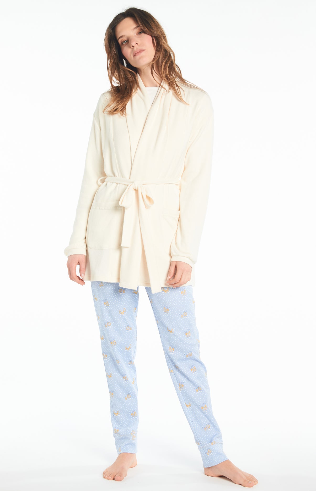 arthur-bob-peignoir-uni-peignoir-femme-ivoire-classique image 2
