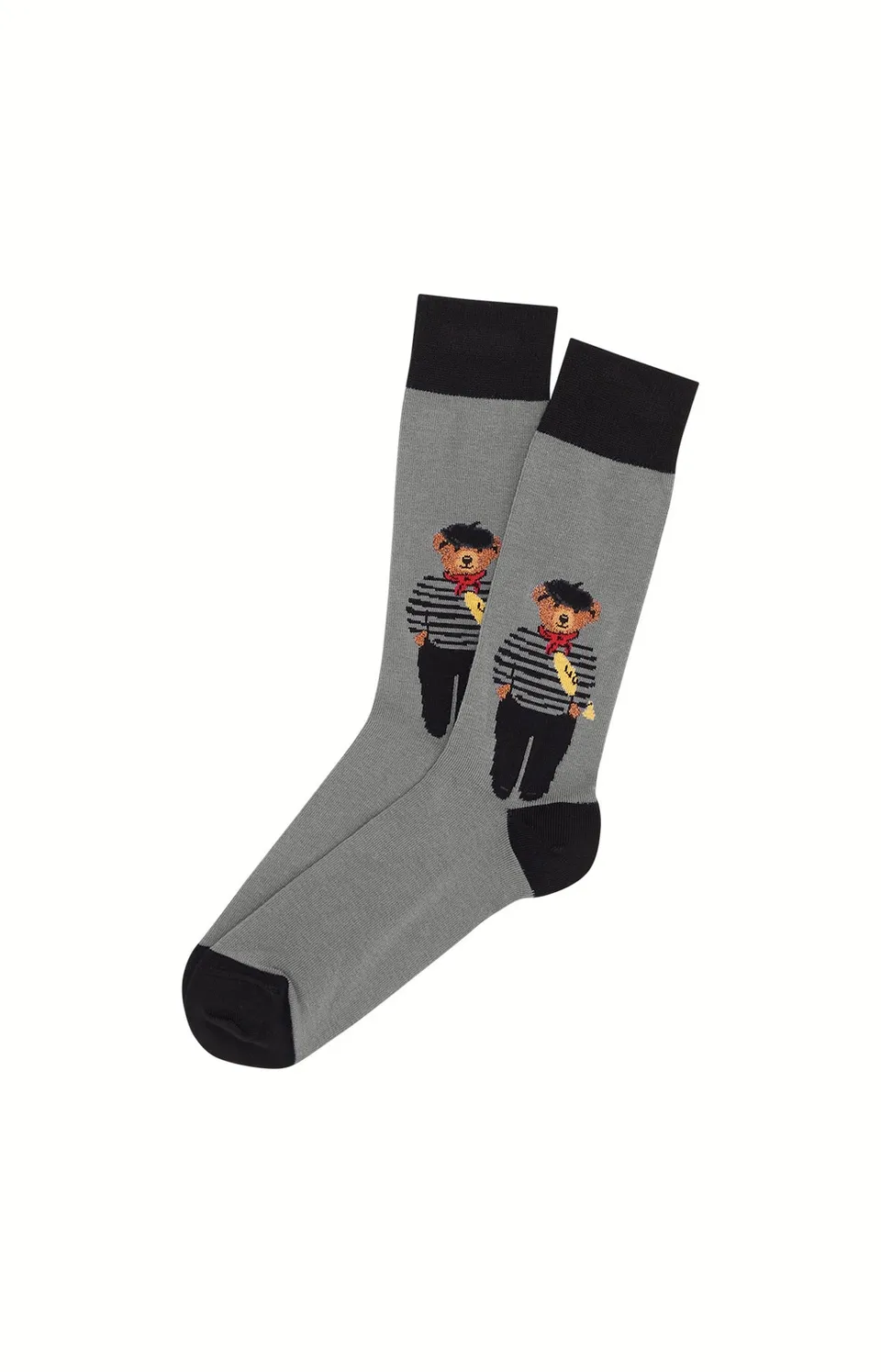 arthur-bob-teddy-in-paris-chaussettes-homme-grises-coton-bio image 1