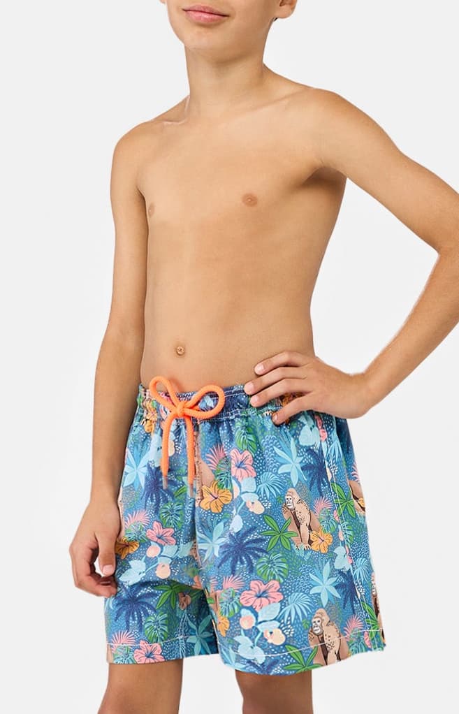 arthur-bob-jungle-short-de-bain-enfant-denim image 1
