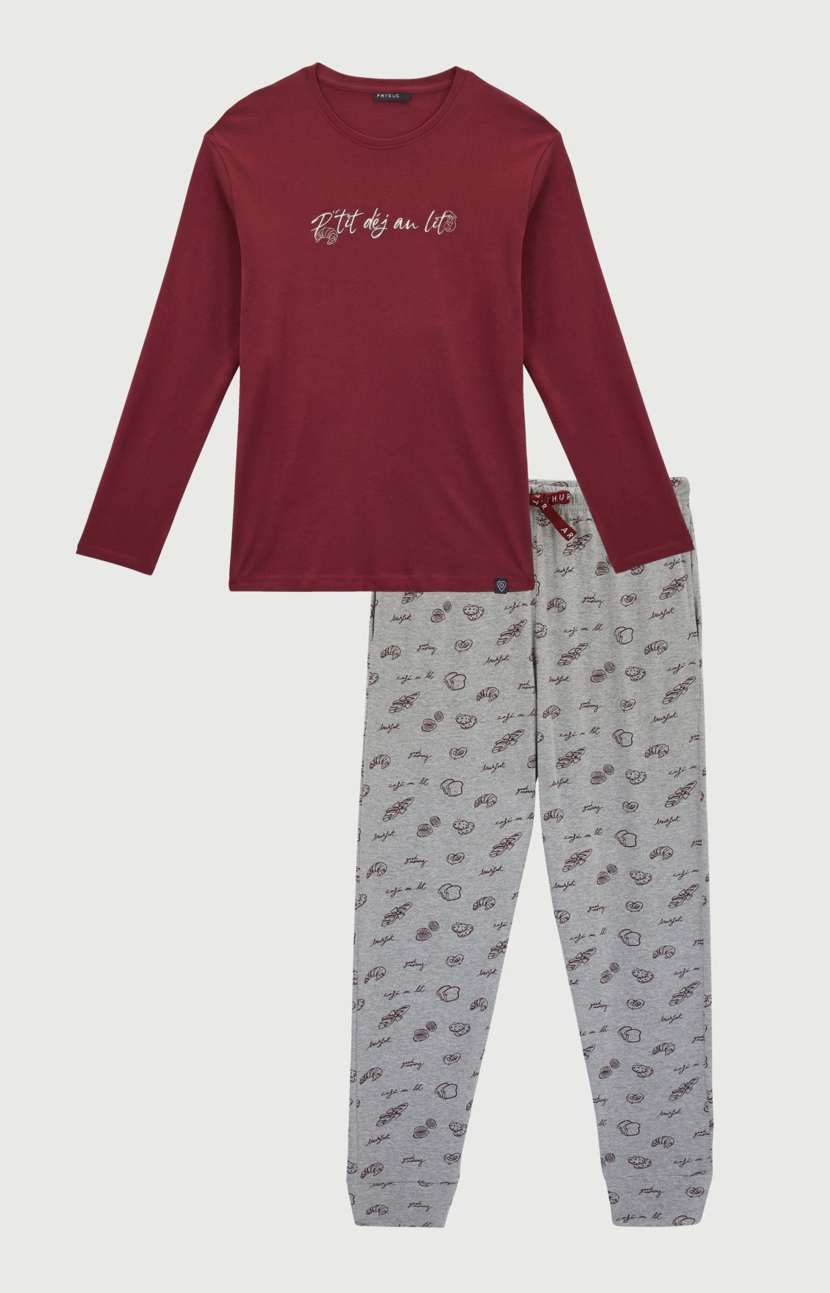 arthur-bob-p-tit-dej-au-lit-pyjama-homme-gris-coton-bio image 3