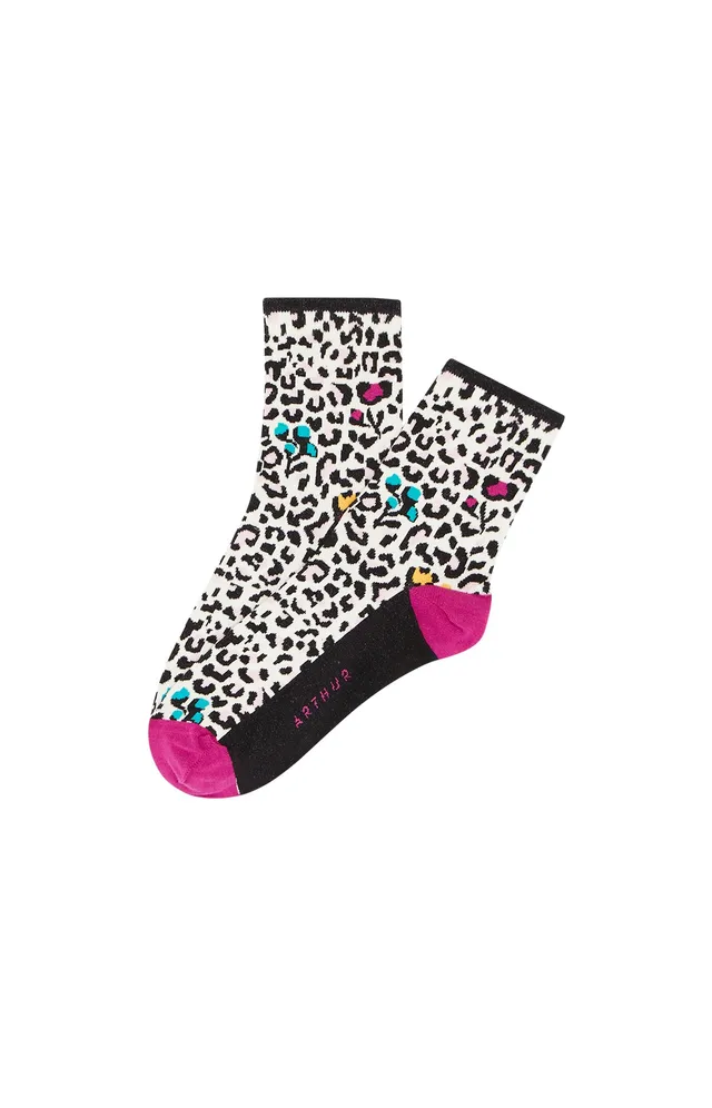arthur-bob-chaussettes-l-opard-multicolore-36-40-coton-femme image 1