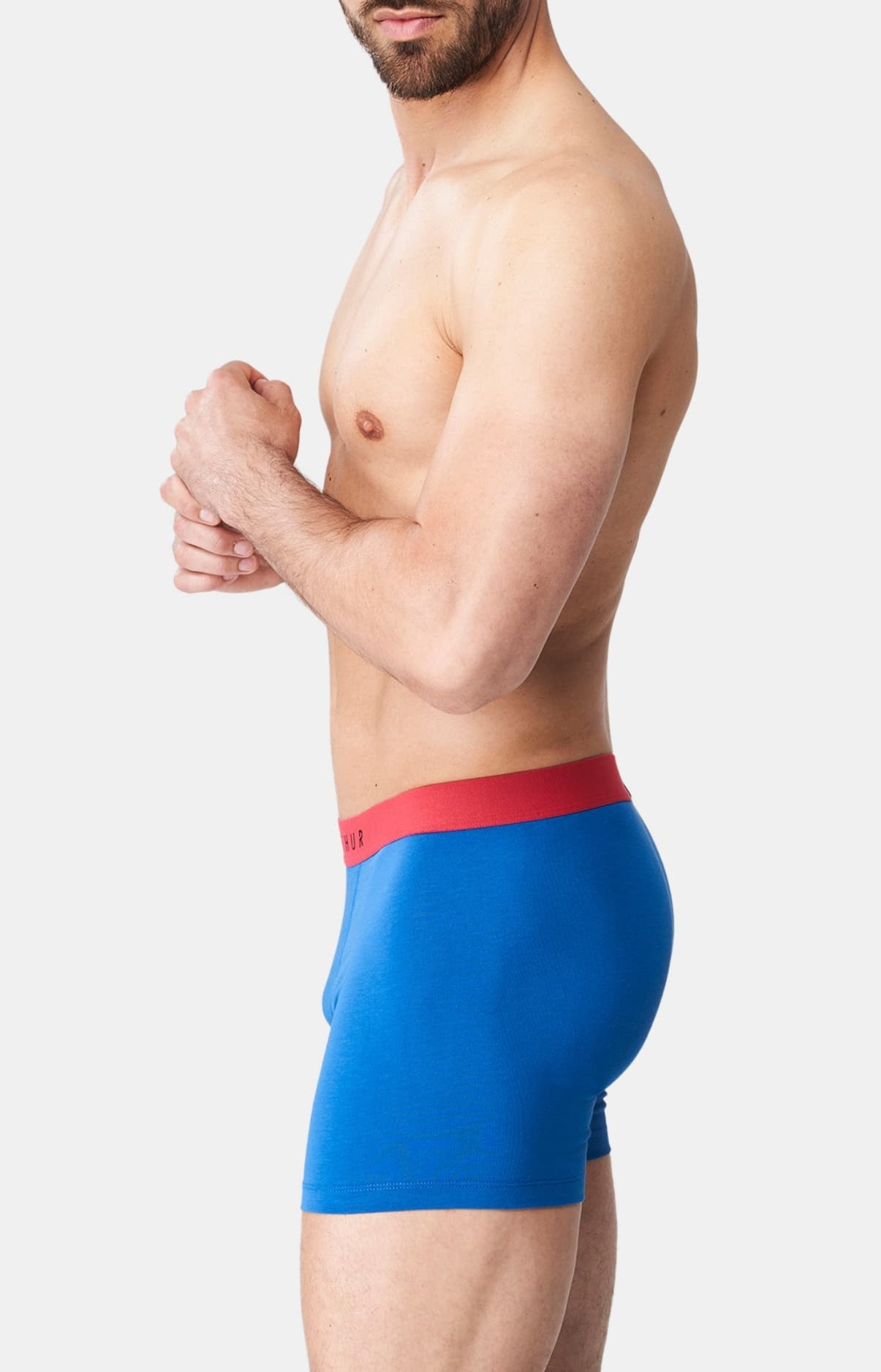 arthur-bob-boxer-coton-bio-homme-bleu-uni image 4