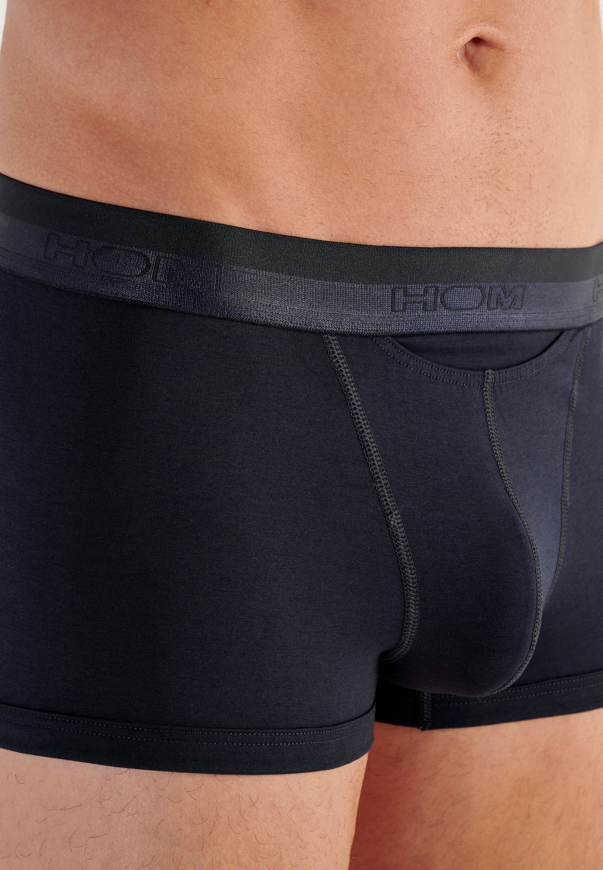 hom-ho1-boxer-homme-modal-coton-bleu-marine image 4