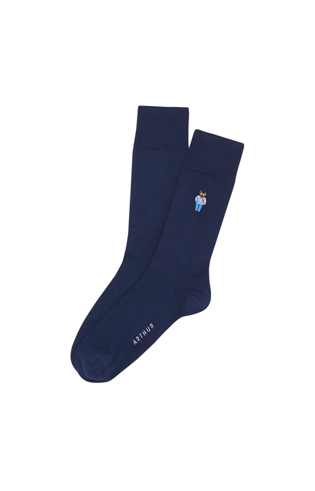 arthur-teddy-in-paris-chaussettes-marine-40-46 image 1
