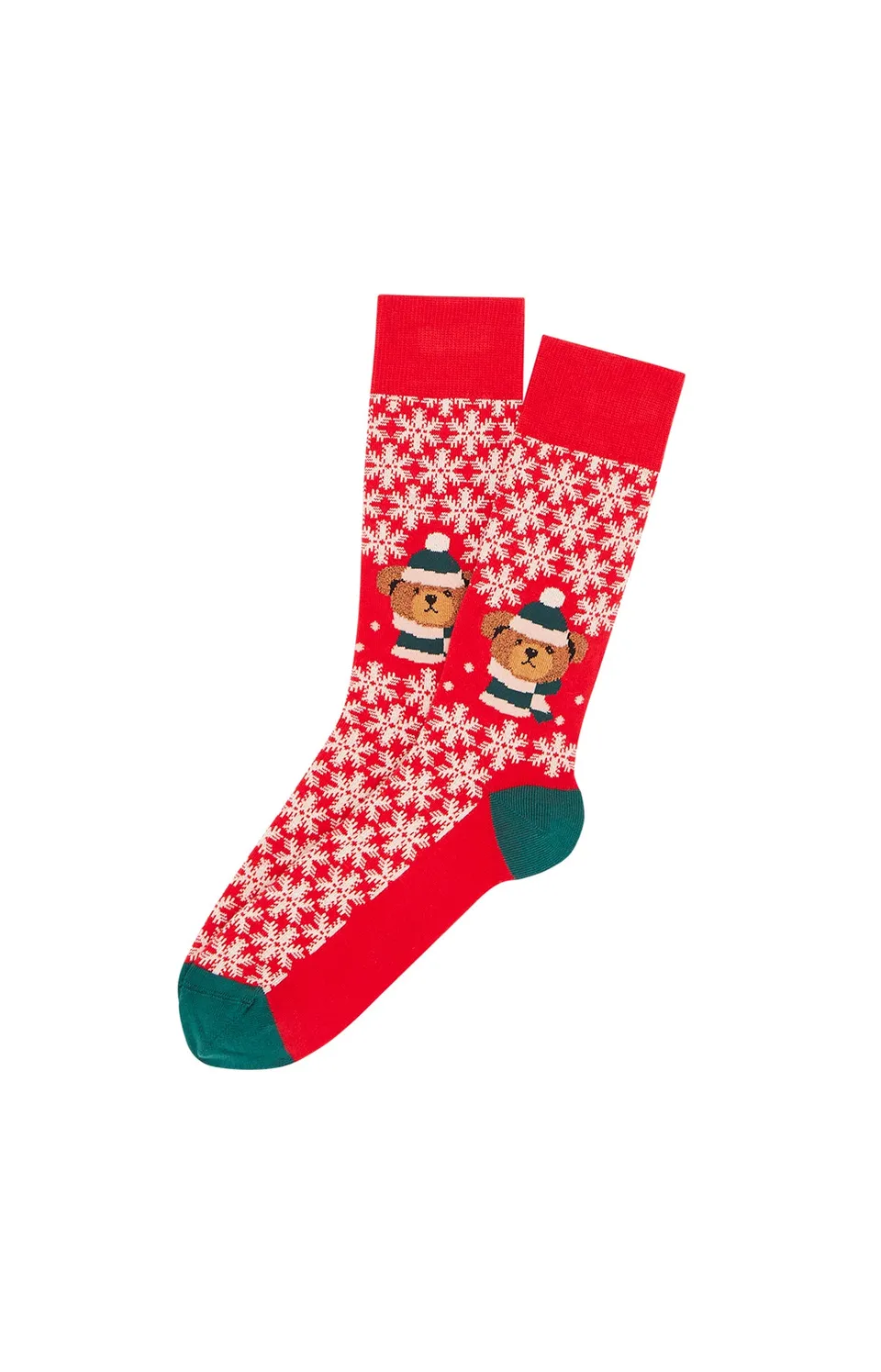 arthur-bob-teddy-chaussettes-homme-rouge-coton-bio image 1
