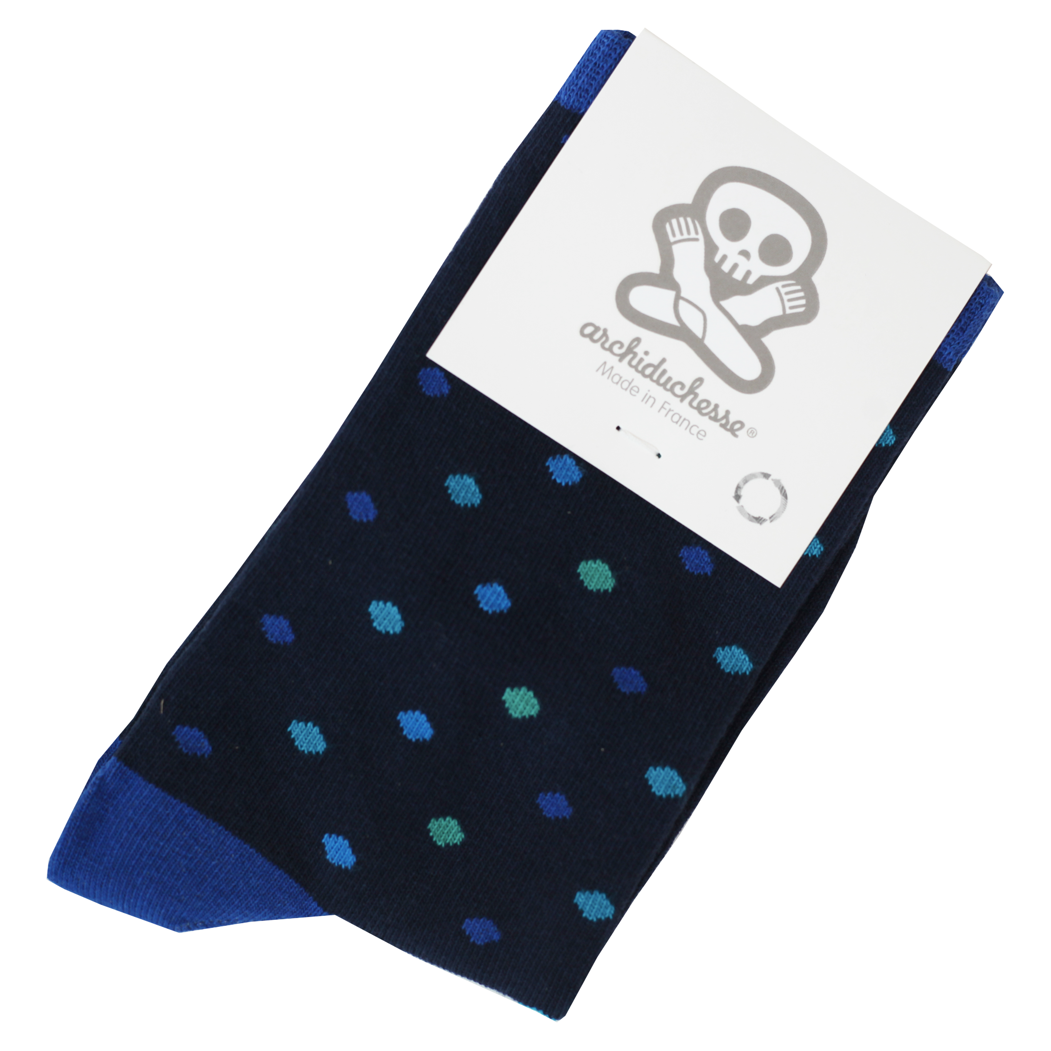 archiduchesse-fantaisie-bulle-d-eau-chaussettes-enfant-bleu-recycl image 3