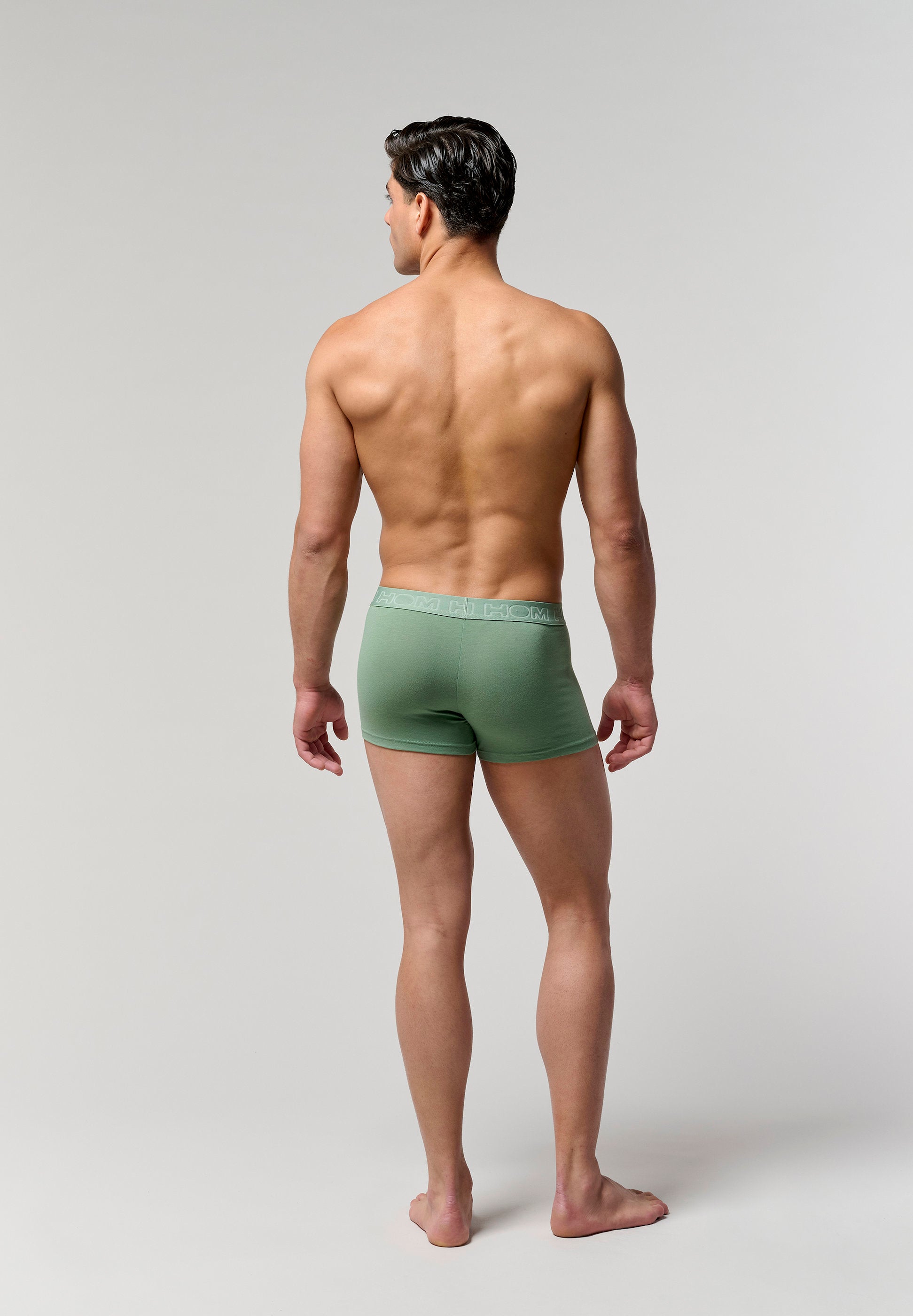 hom-armand-slip-boxer-coton-homme-lot-3-noir-kaki image 6
