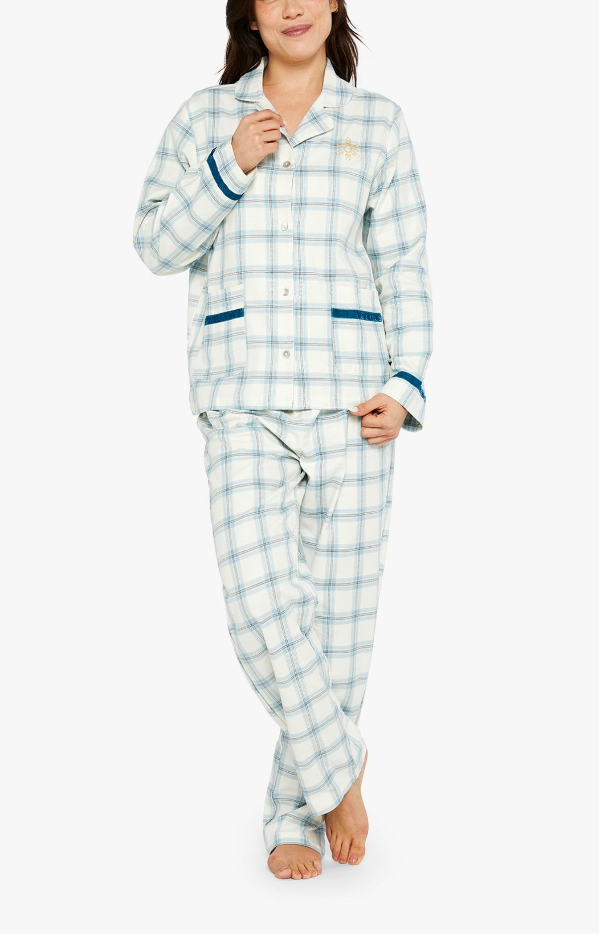 arthur-bob-maryline-pyjama-ivoire-flanelle-manches-longues image 1