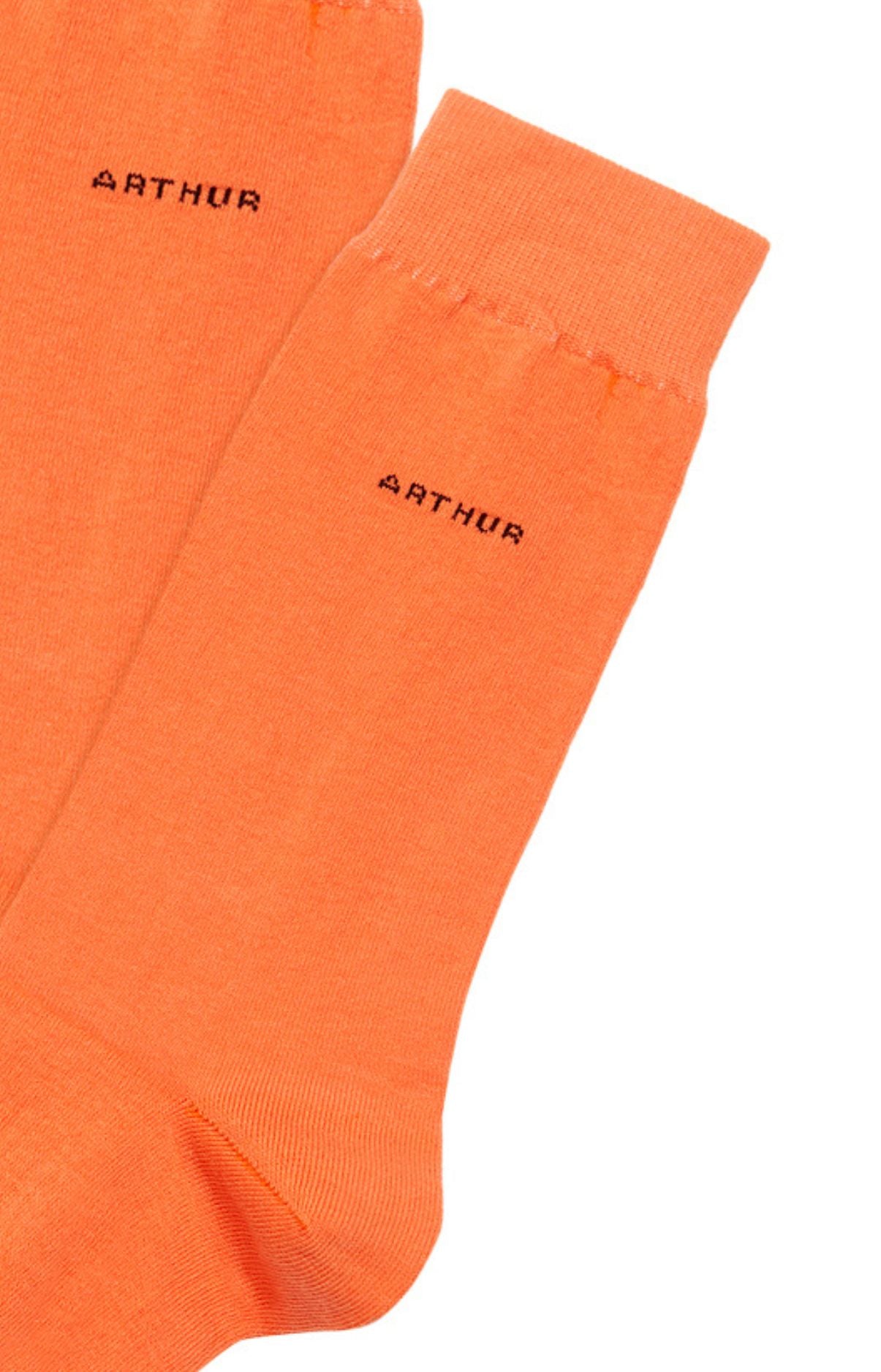 arthur-bob-chaussettes-mi-hautes-orange-coton-bio-40-46 image 2