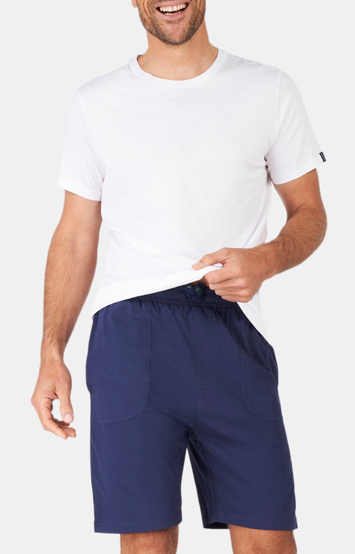 arthur-bob-short-pyjama-homme-marine-coton-bio image 4