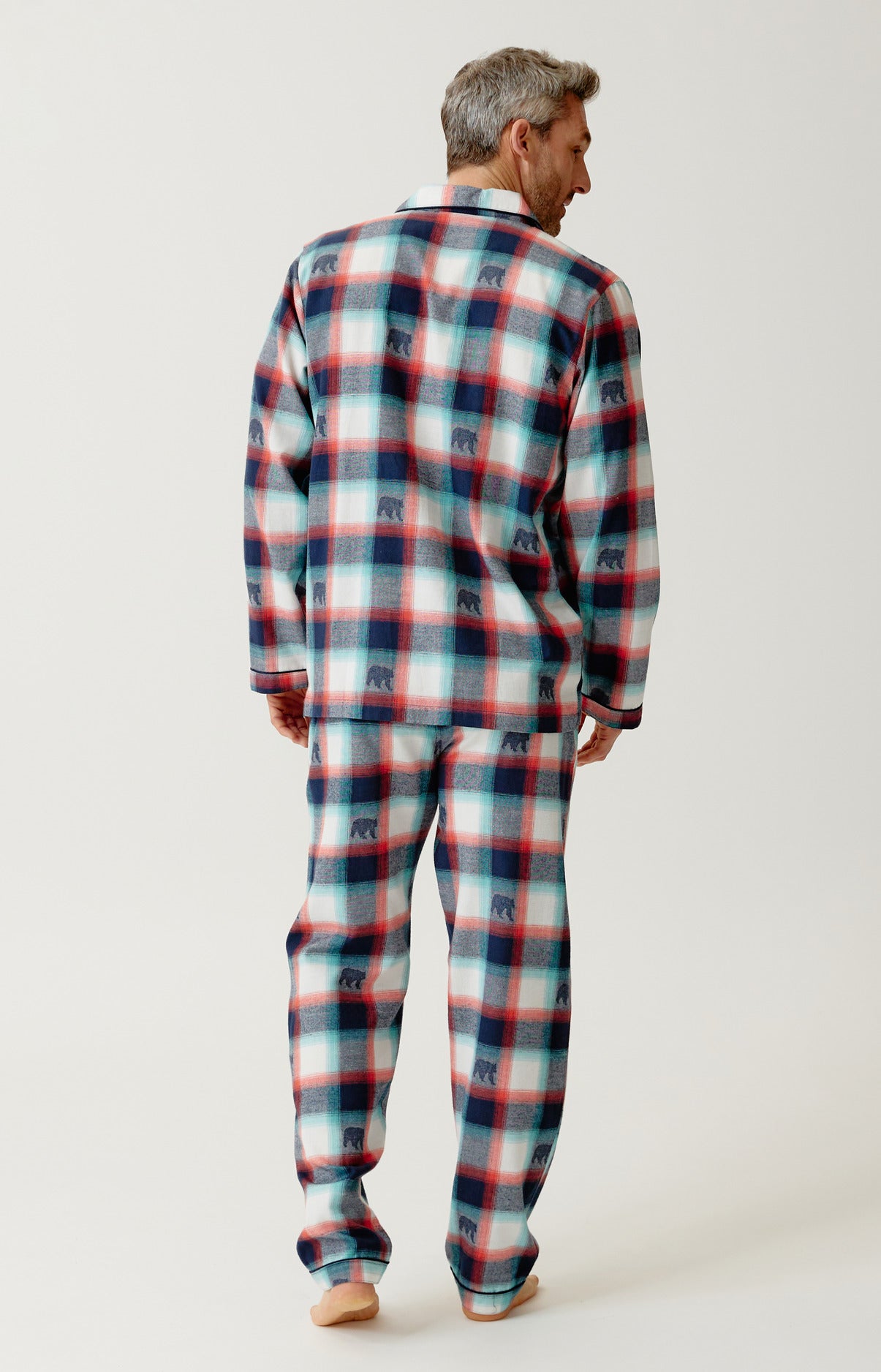 arthur-bob-bear-pyjama-homme-marine-flanelle image 4