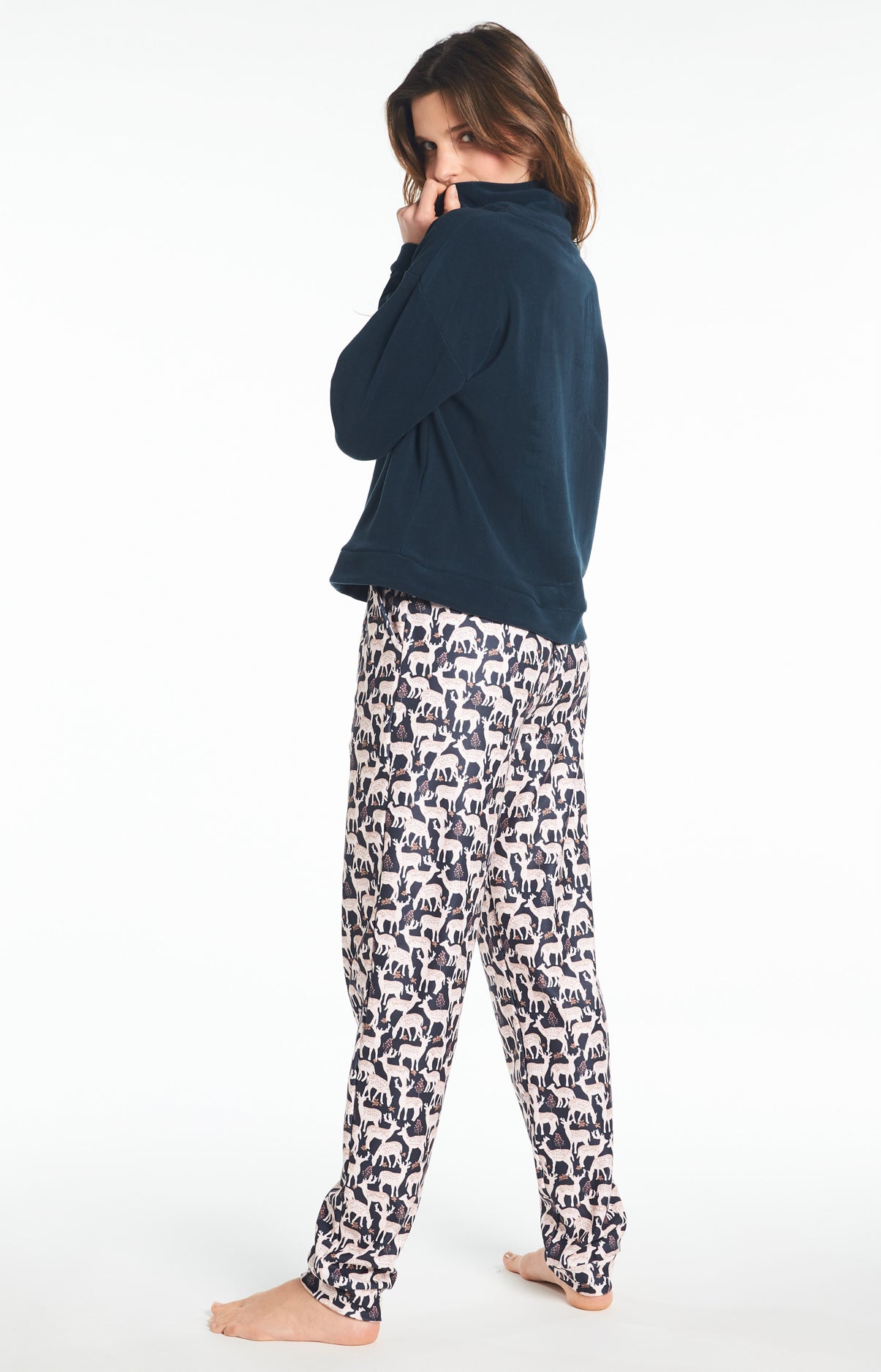arthur-bob-biche-pyjama-polaire-femme-marine-taille-l image 5