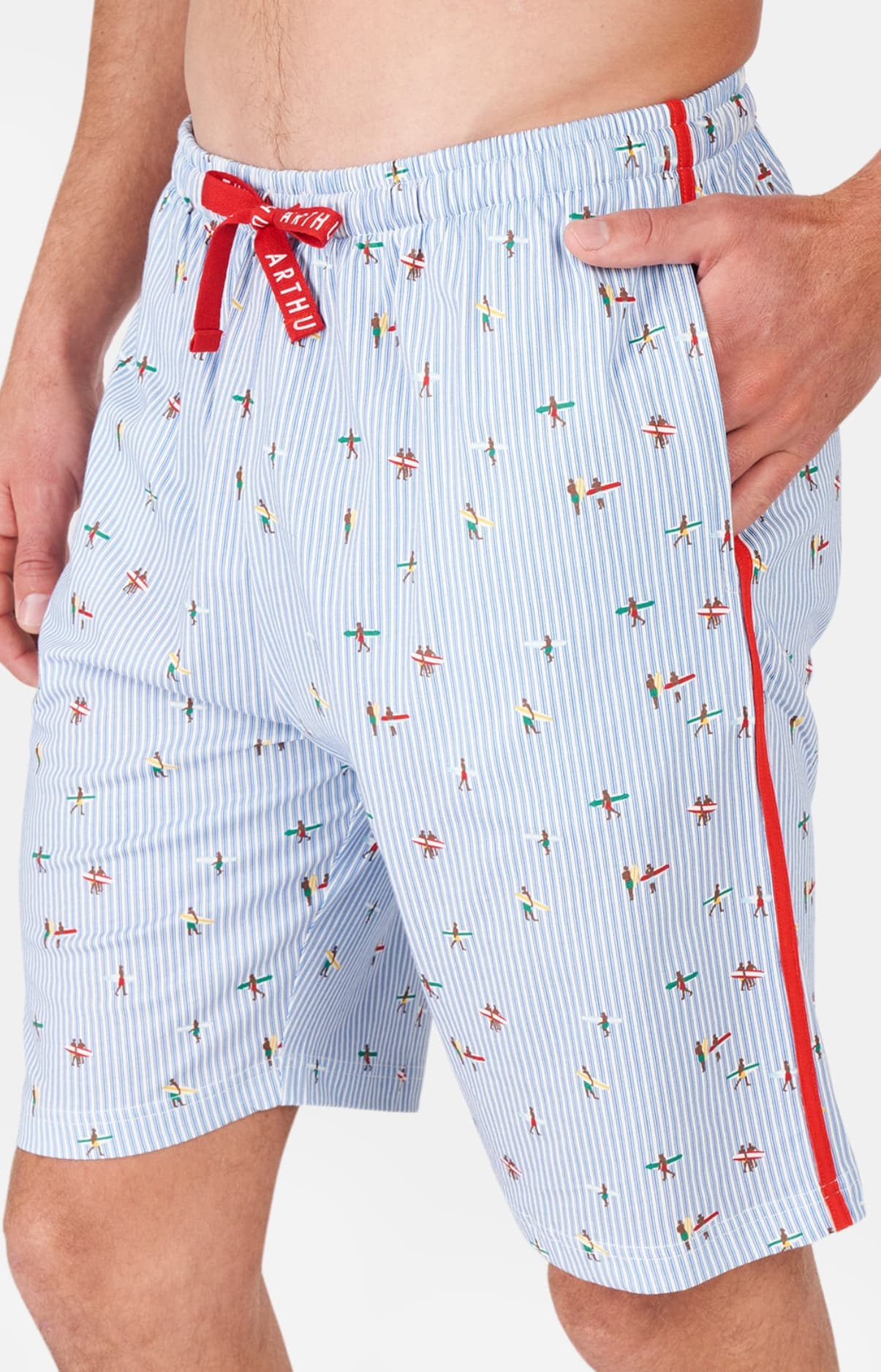 arthur-bob-nouvelle-vague-pyjashort-homme-bleu-coton-bio image 6