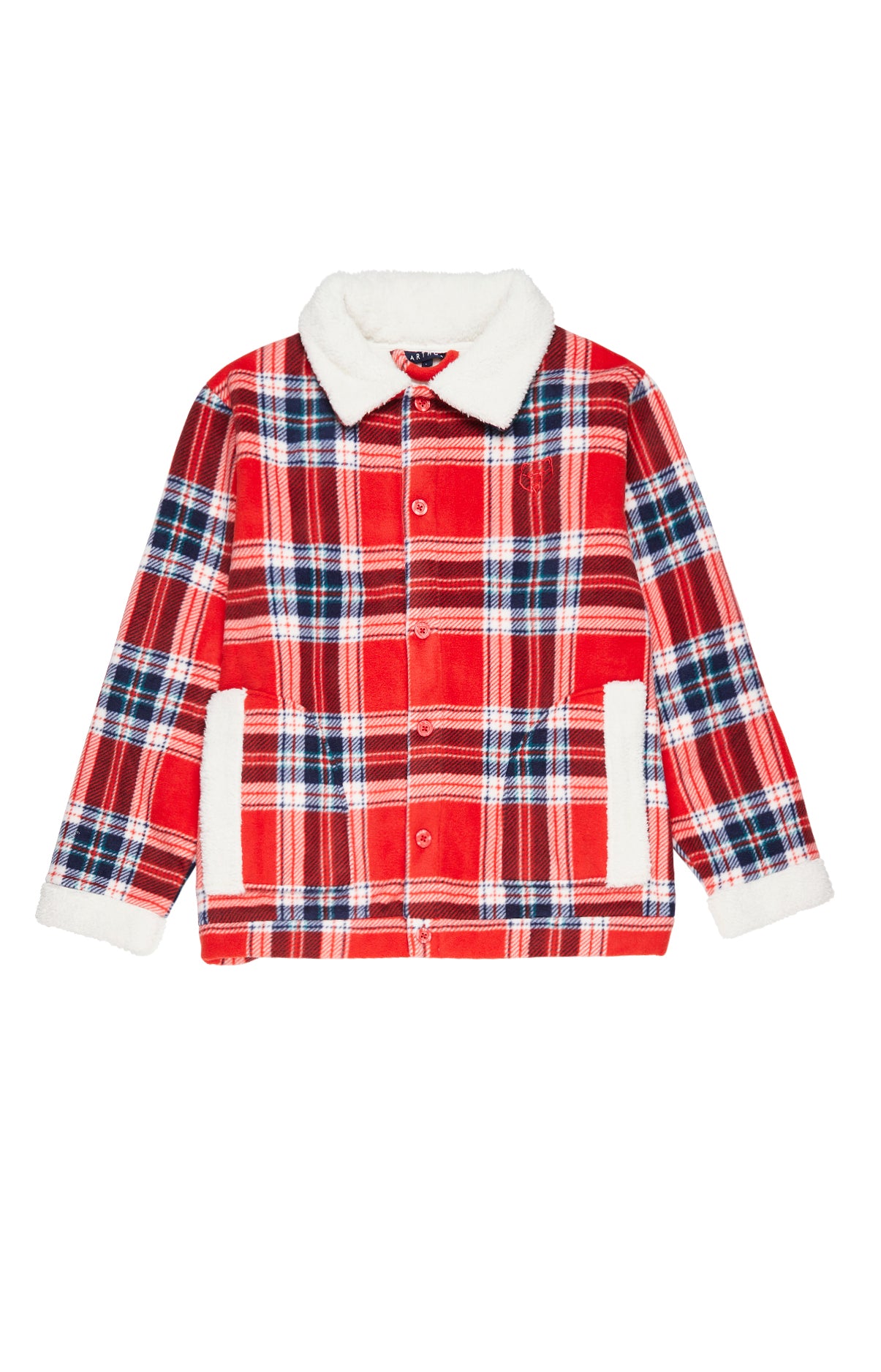 arthur-logan-veste-polaire-homme-rouge-tartan-chaud image 3