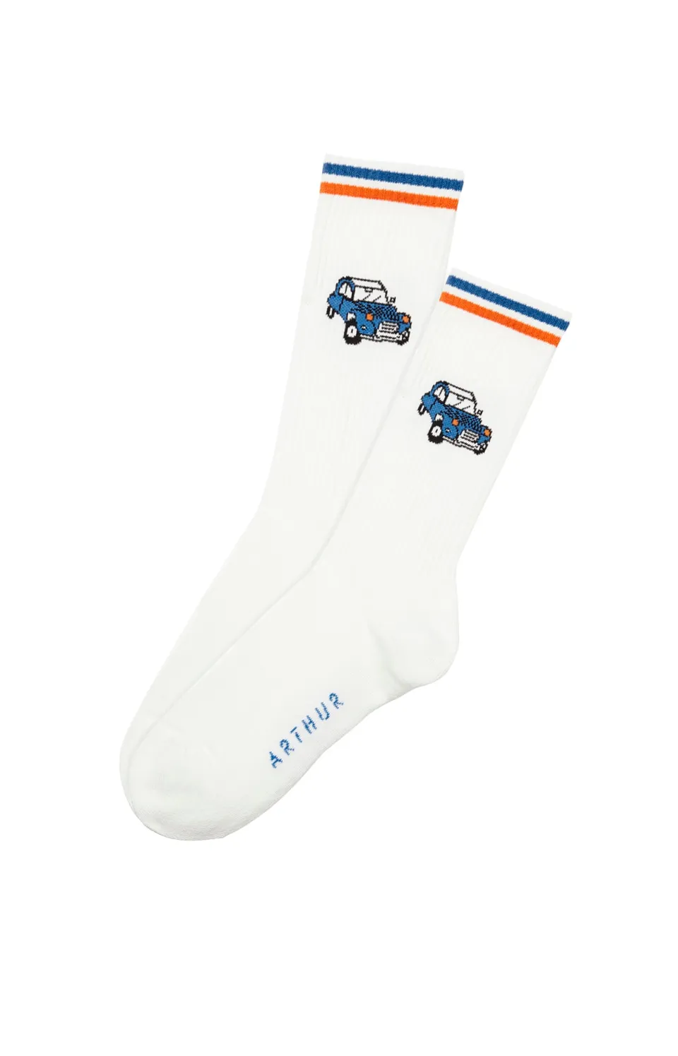 arthur-bob-chaussettes-tennis-2cv-ivoire-40-46-coton image 1
