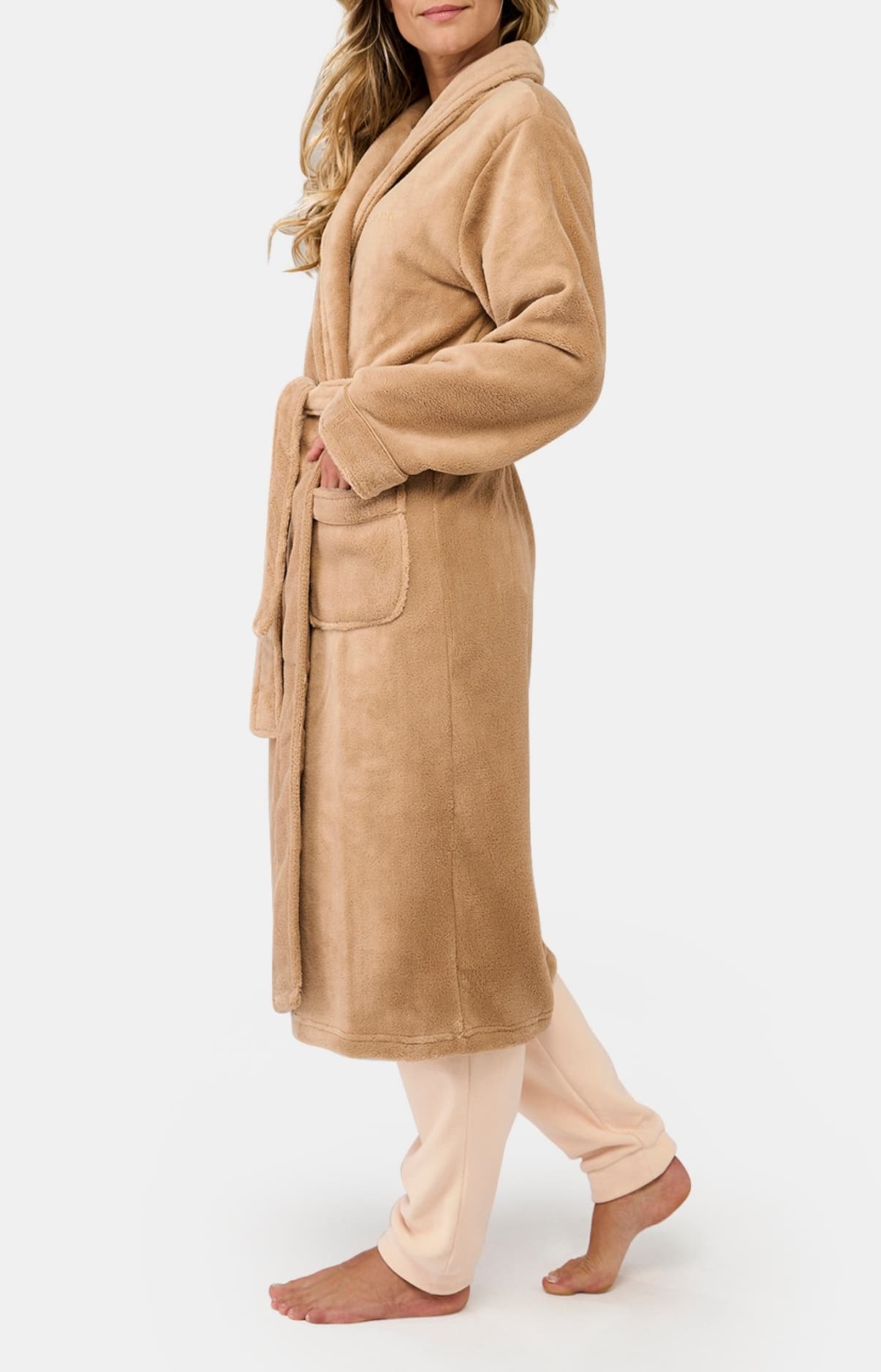 arthur-bob-robe-de-chambre-polaire-camel-chaude-femme image 5