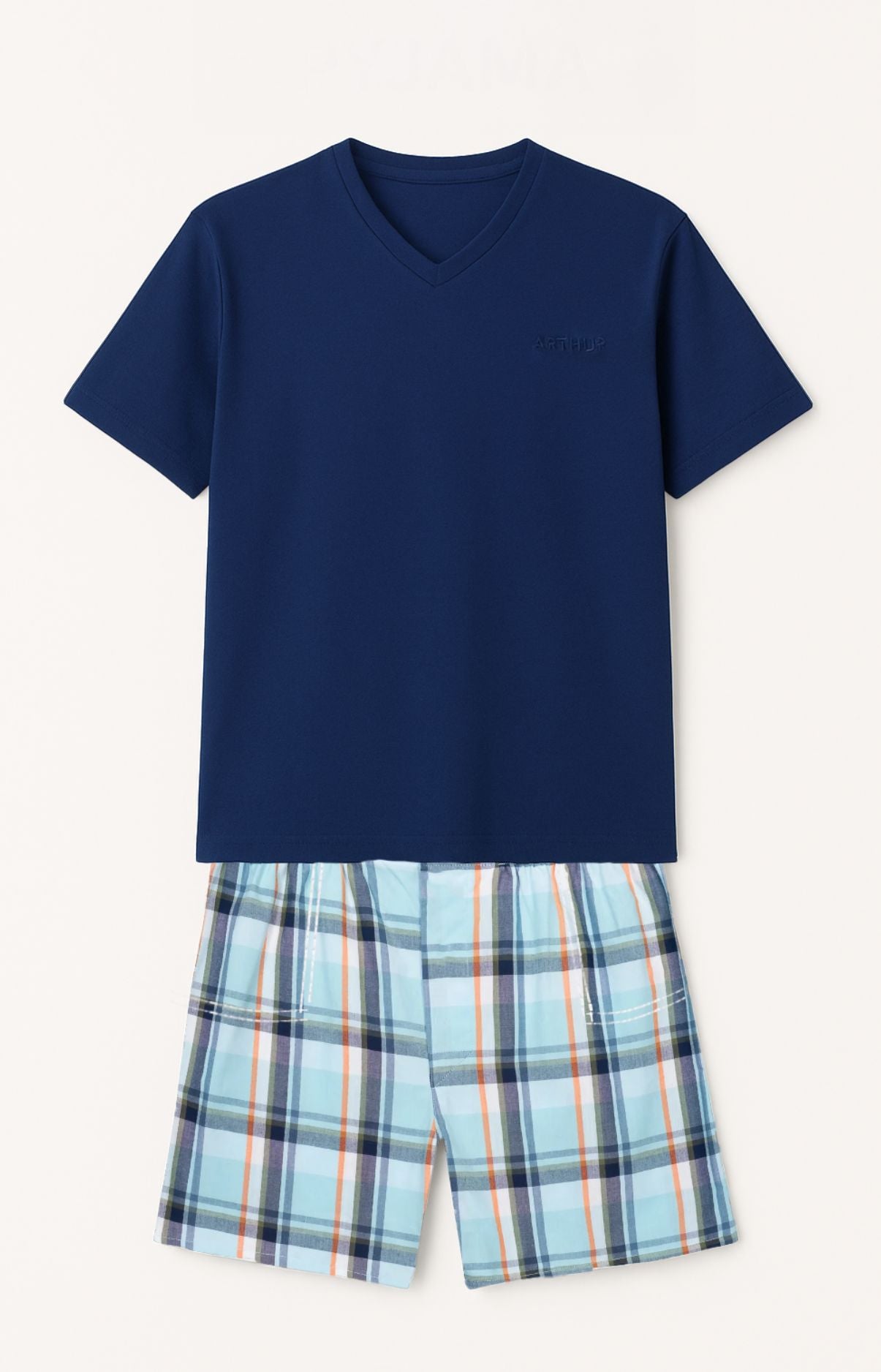 arthur-bob-britain-pyjashort-coton-bleu image 3