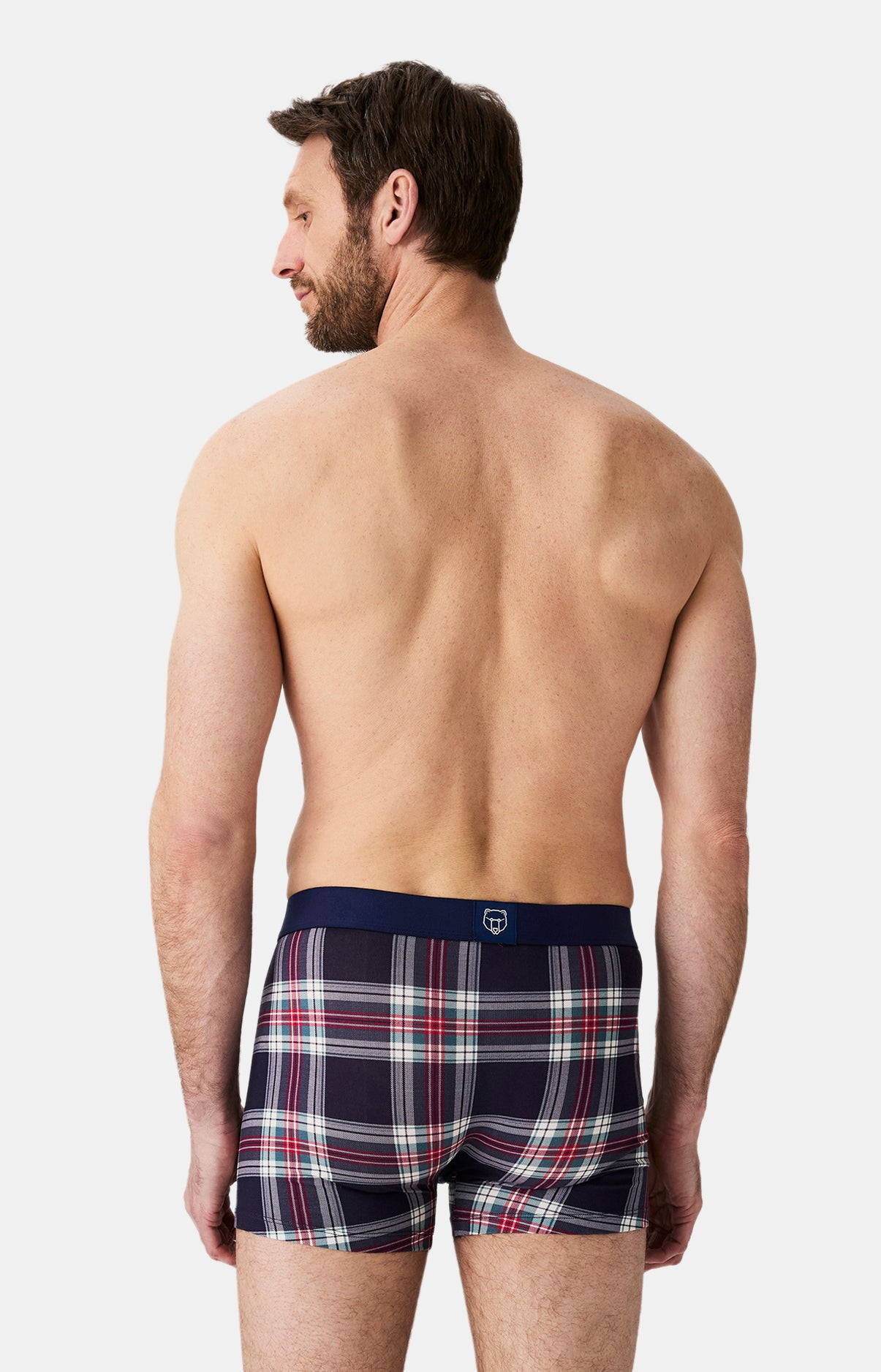 arthur-bob-boxer-logan-carreaux-marine-coton-bio-homme image 6