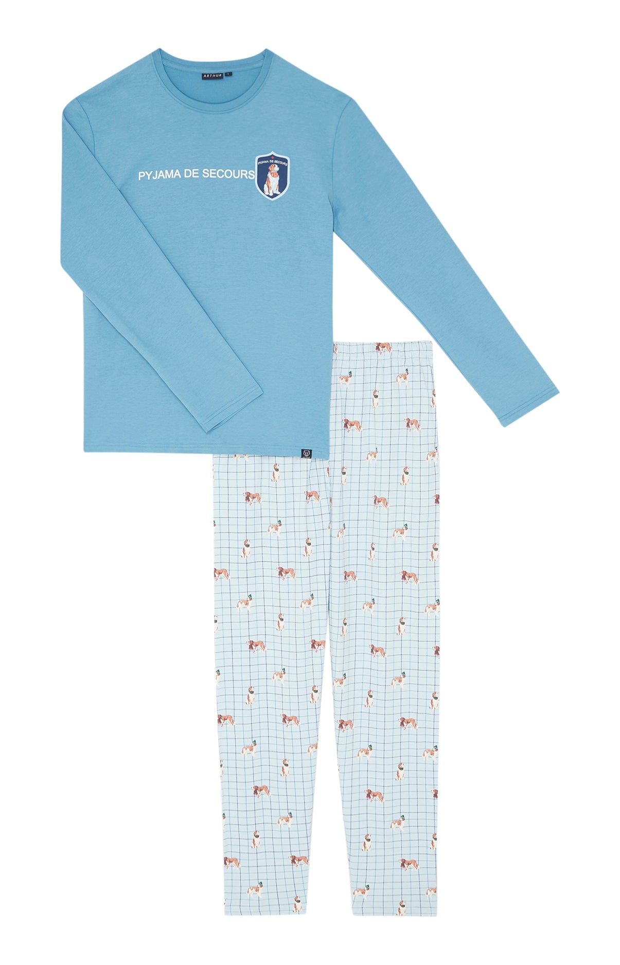 arthur-bob-pyjama-wouf-ciel-homme-coton-bio image 3