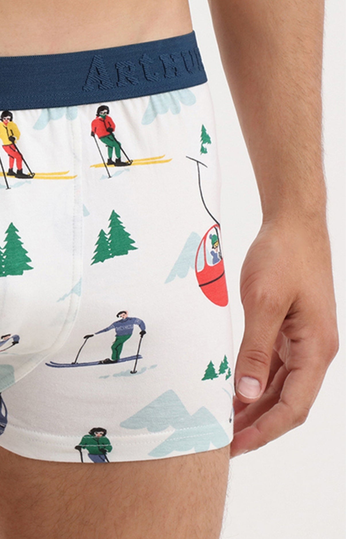 arthur-bob-th-lit-ski-boxer-homme-ivoire-jersey-coton image 2