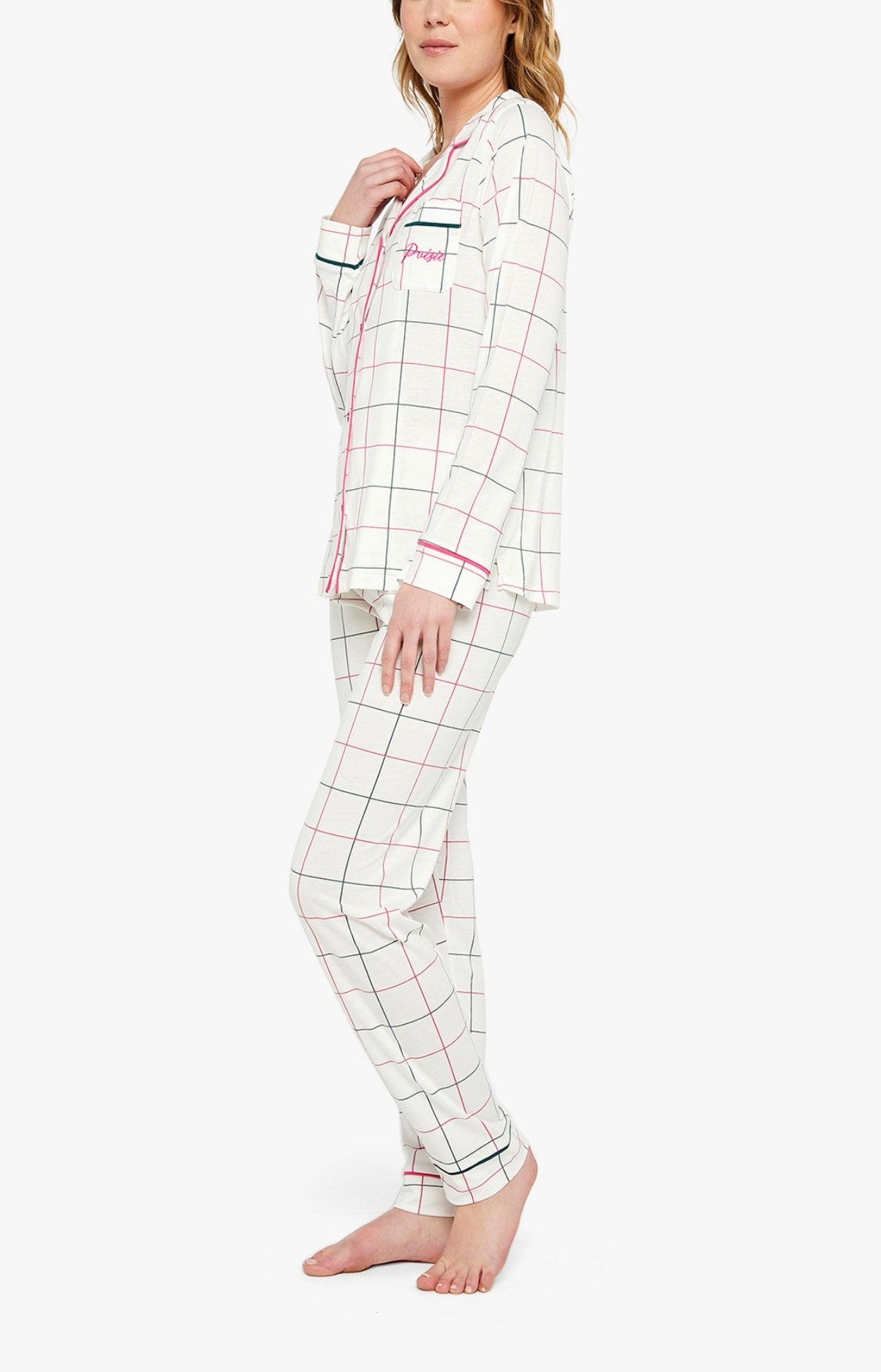 arthur-bob-pyjama-boutonn-carreaux-lila-ivoire-l image 2