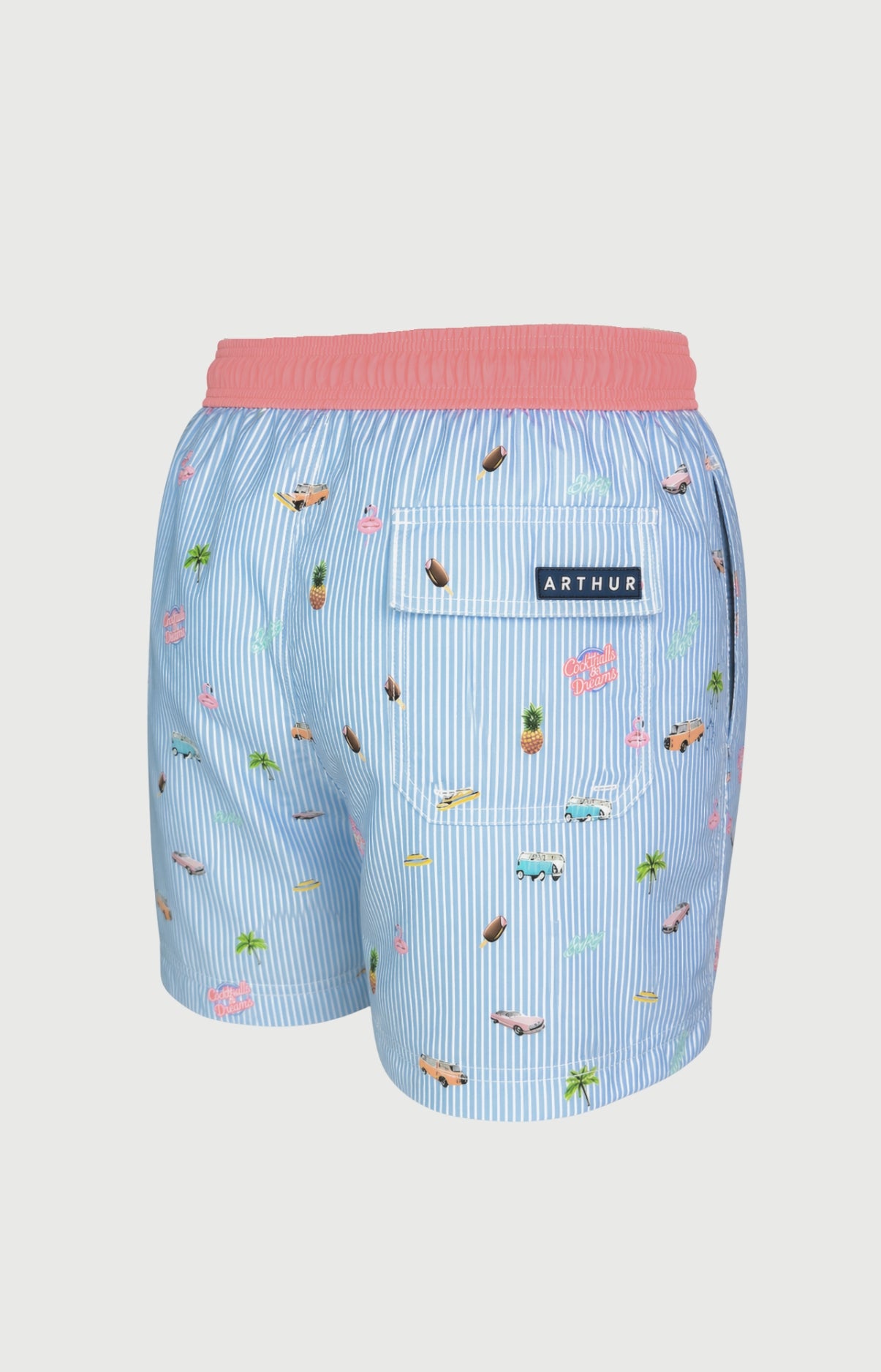 arthur-californie-short-de-bain-homme-bleu-recycl image 5