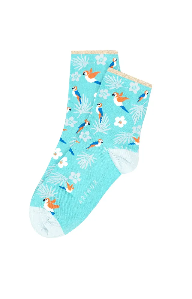 arthur-bob-chaussettes-perroquet-jade-36-40-coton image 1