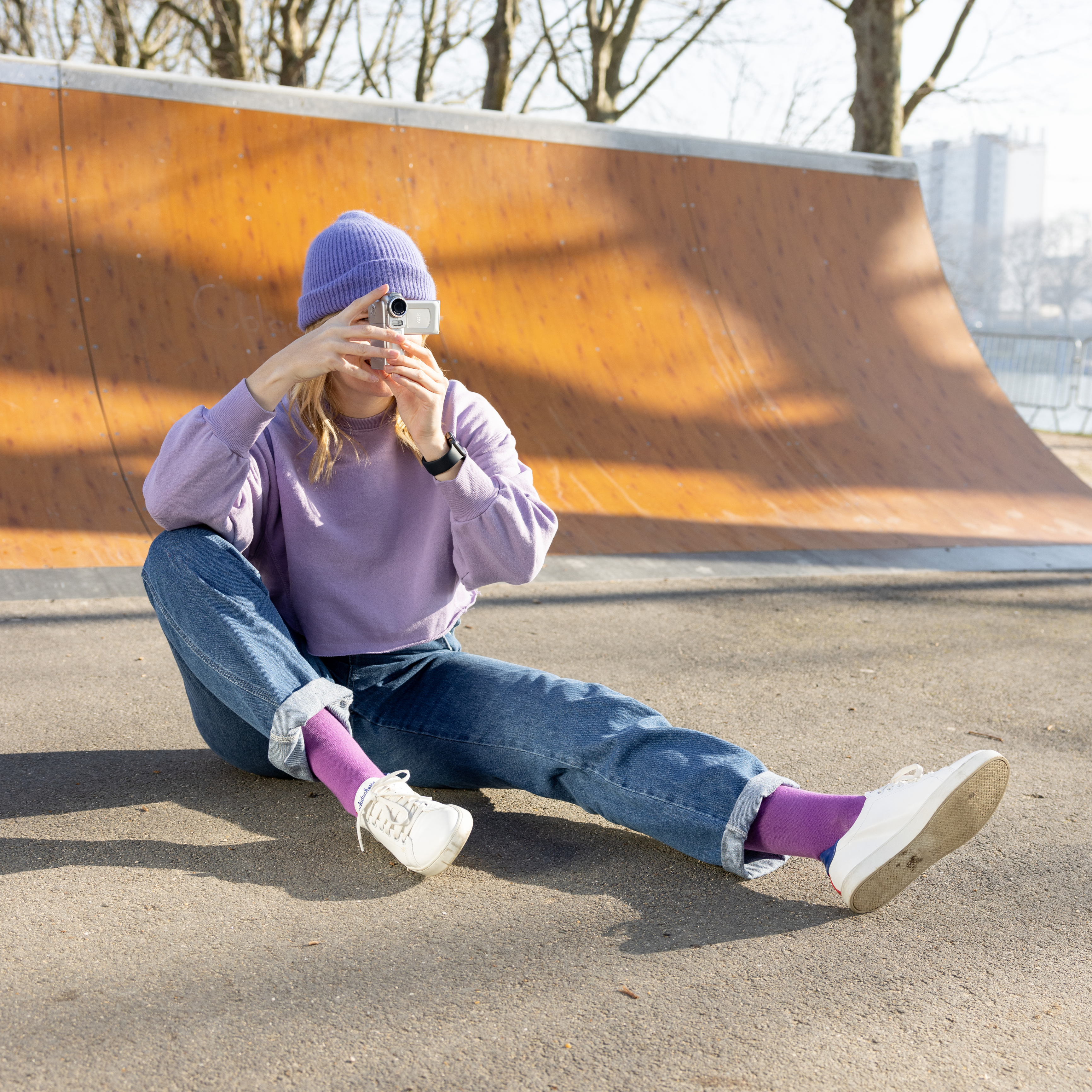archiduchesse-de-ville-ultra-violet-chaussettes-coton-mi-hautes image 3