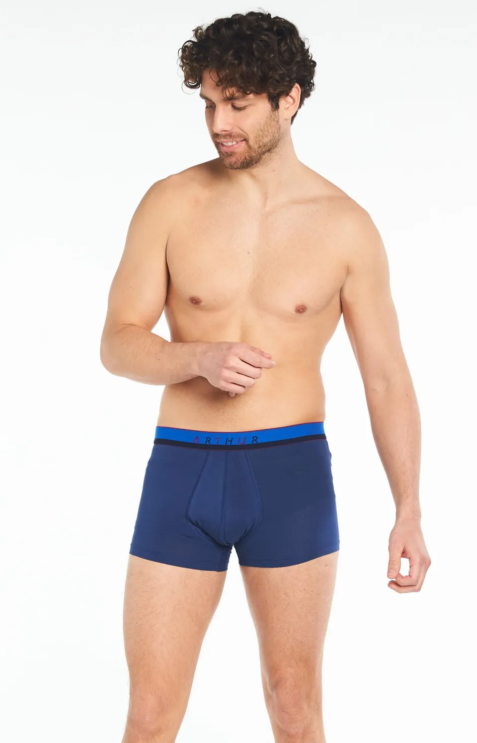 arthur-bob-boxer-slipp-homme-marine-coton-bio image 1