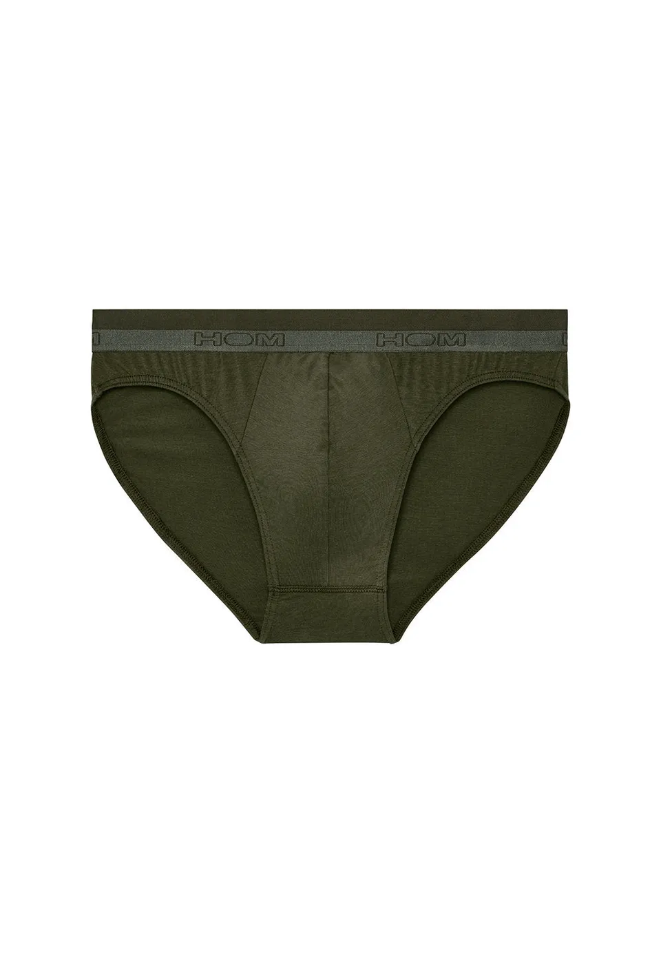 hom-classic-mini-briefs-slip-homme-kaki-fonc-coton-modal image 1