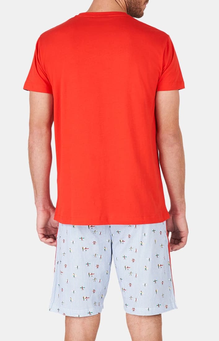 arthur-bob-nouvelle-vague-pyjashort-homme-bleu-coton-bio image 5