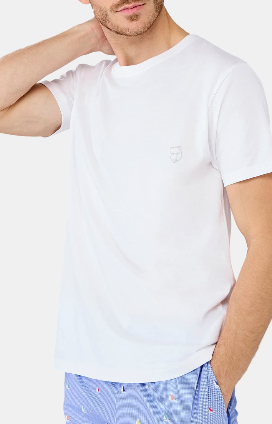 arthur-bob-tee-shirt-coton-l-ger-blanc-homme-m image 1