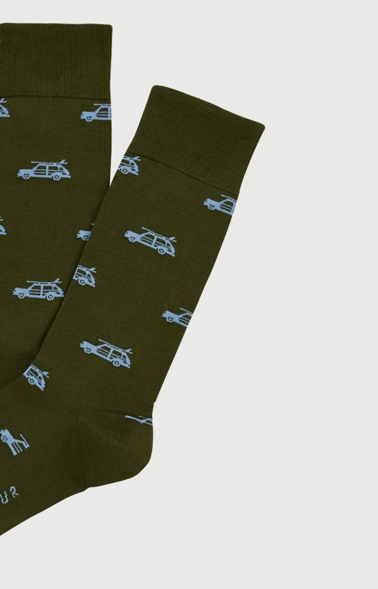 arthur-bob-surf-kaki-chaussettes-homme-fil-d-cosse image 2