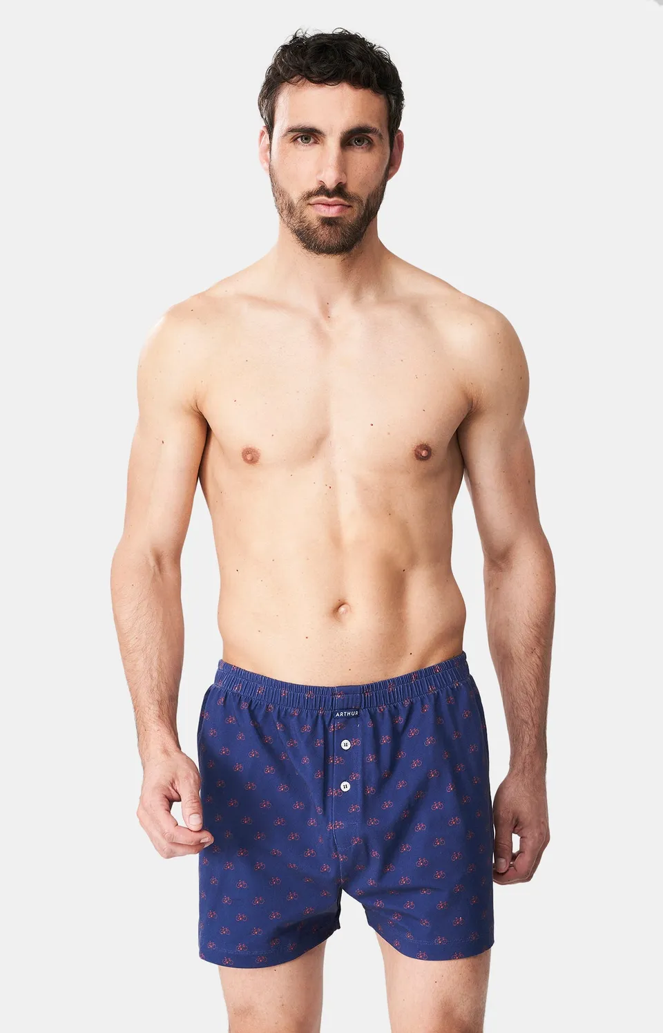 arthur-le-club-petit-v-lo-cale-on-nuit-marine-coton-bio image 1