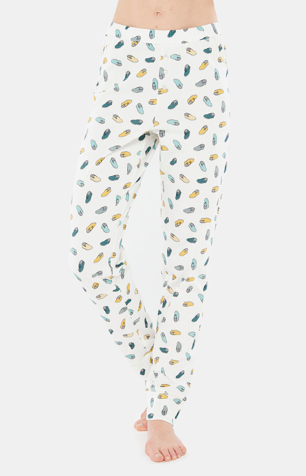 arthur-bob-pyjama-pantouflard-femme-ivoire-coton-bio-chaud image 6