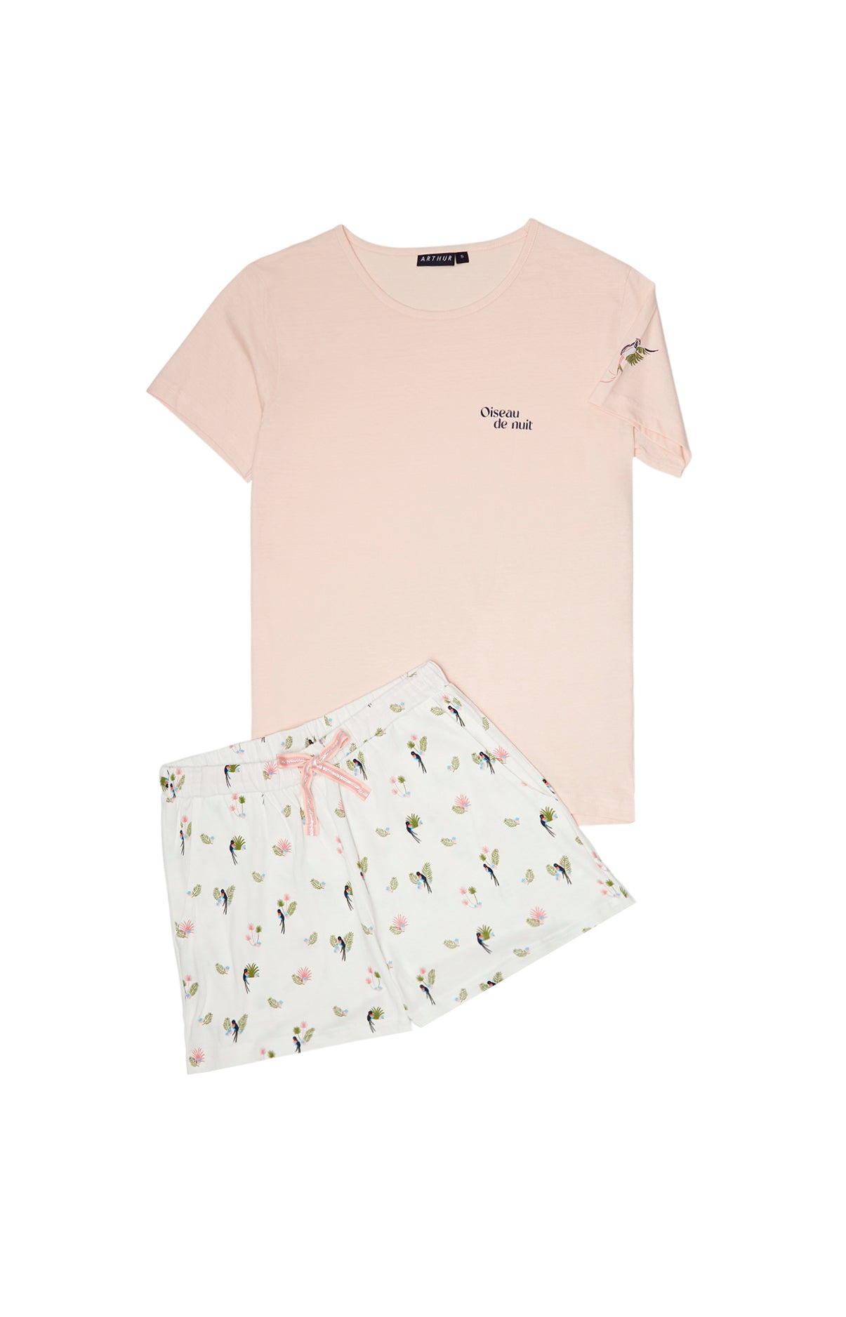 arthur-bob-birdie-pyjashort-femme-blanc-coton-bio image 3