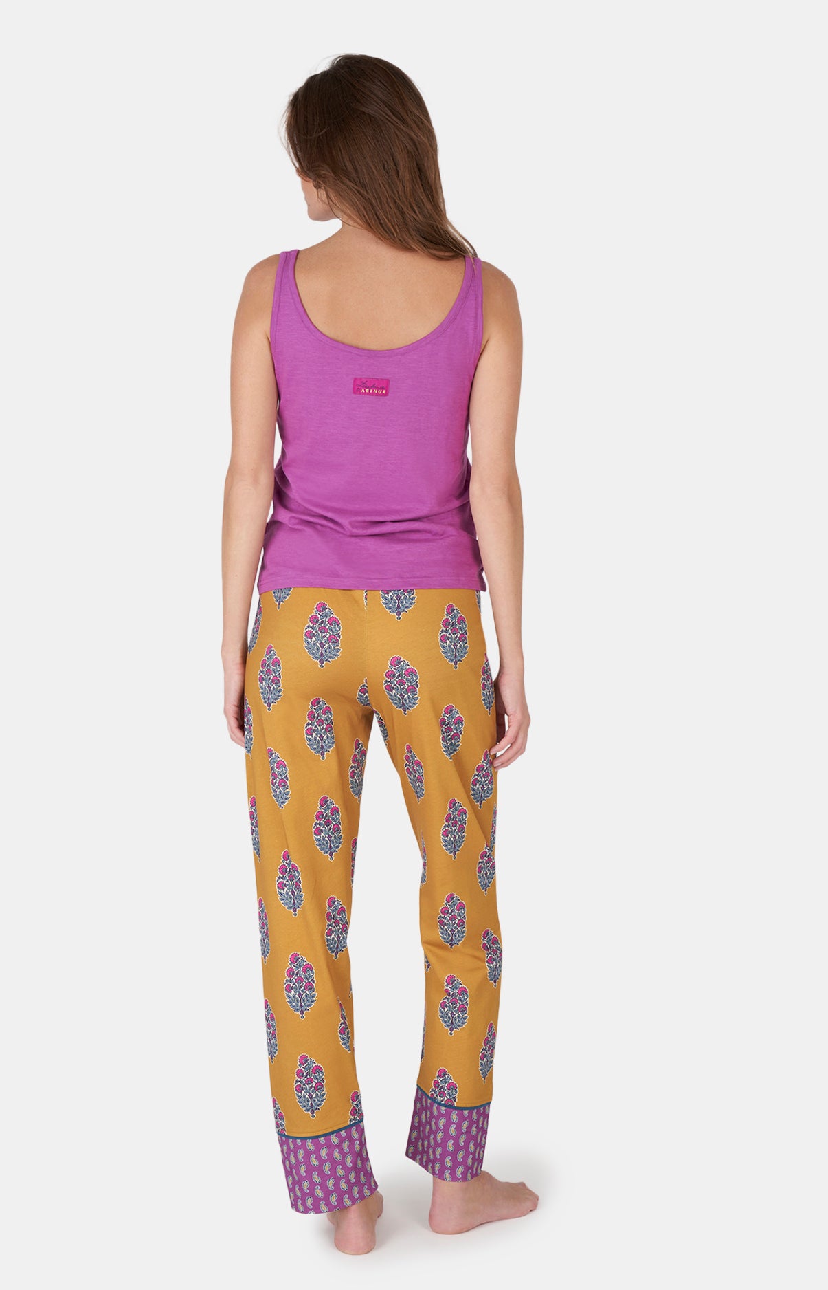 arthur-bob-holie-pantalon-pyjama-femme-curry-coton-bio image 4