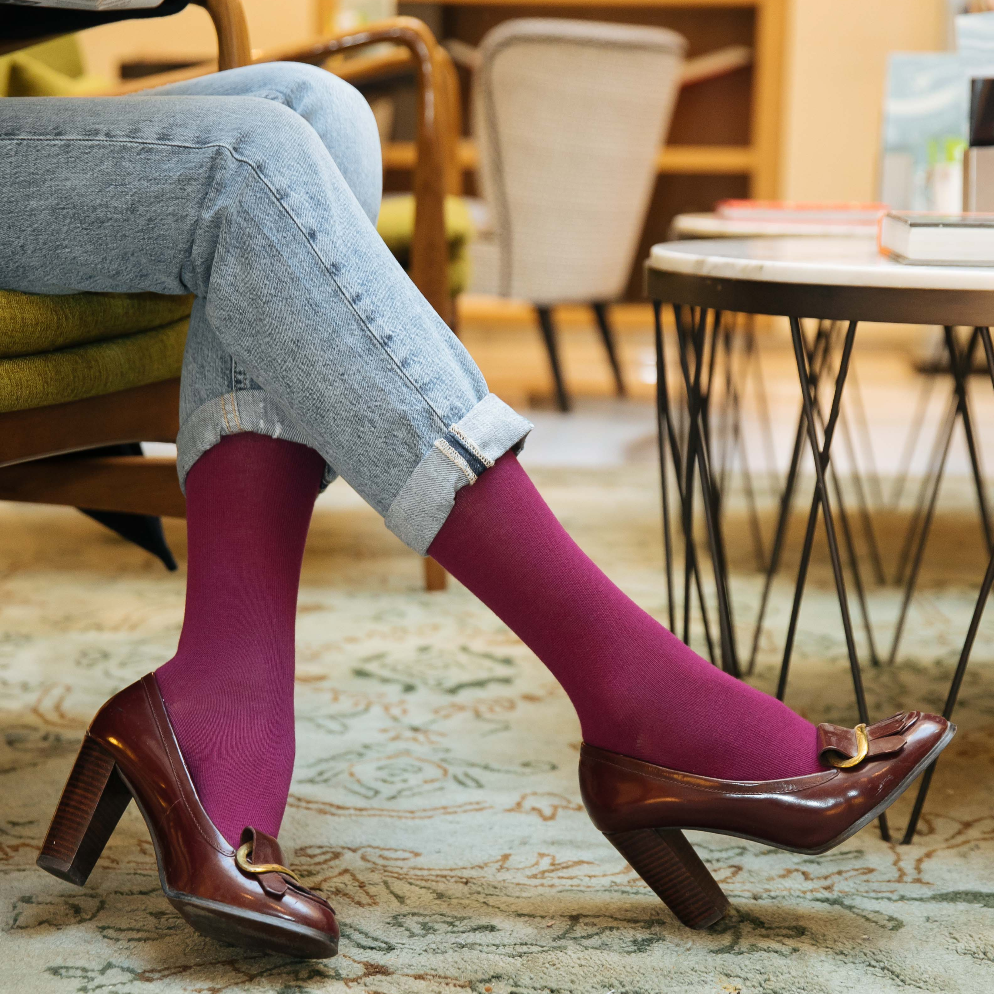 archiduchesse-de-ville-aubergine-chaussettes-coton-mi-hautes image 6