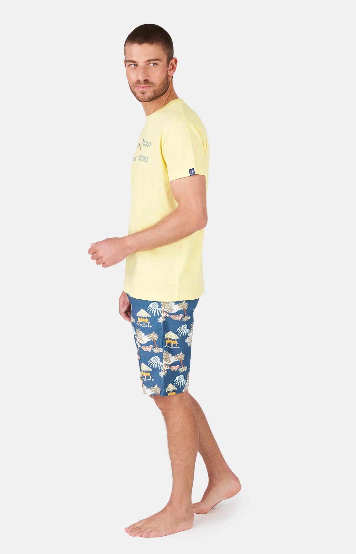 arthur-bob-pyjashort-teddy-sur-hamac-multicolore-coton-bio image 4